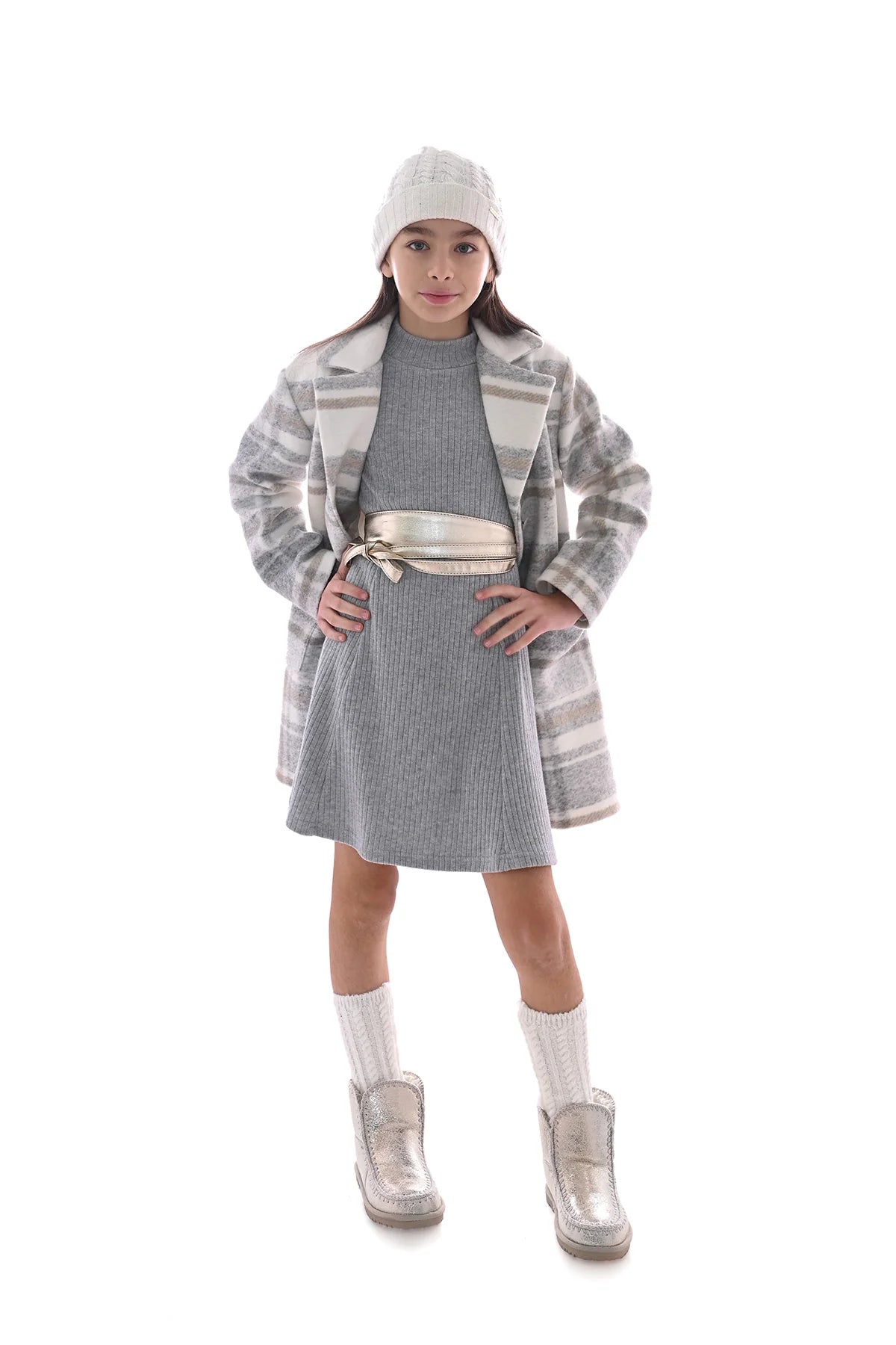 Cappotto Kocca in Lana | Fantasia Check Azzurra - Made in Italy KOCCA l'aquiloneCAPPOTTO CHECKabbigliamento bambina