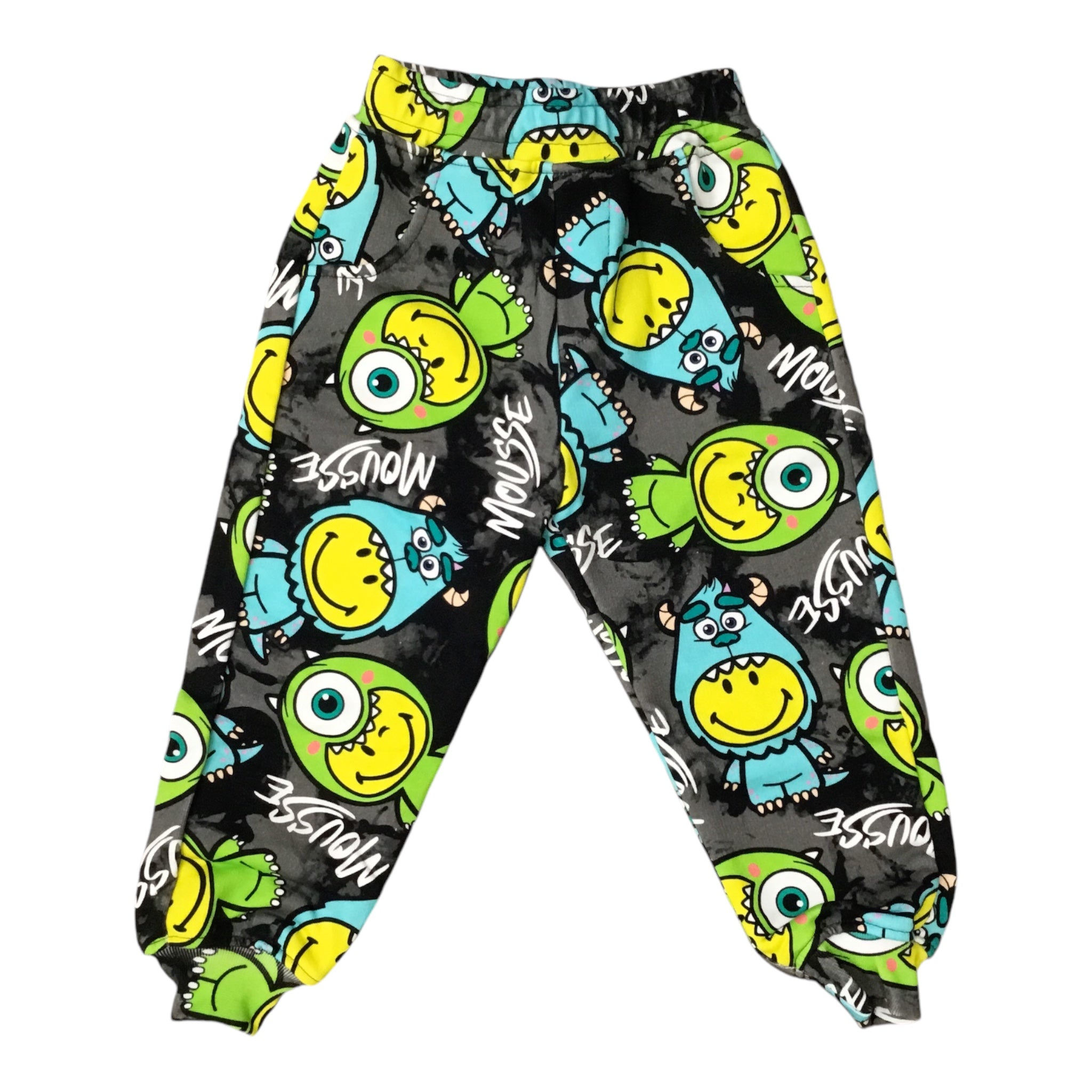 Pantaloni Felpa Monster | Fantasia Allover - Made in Italy MOUSSE l'aquilonePANTA MONSTERabbigliamento bambino
