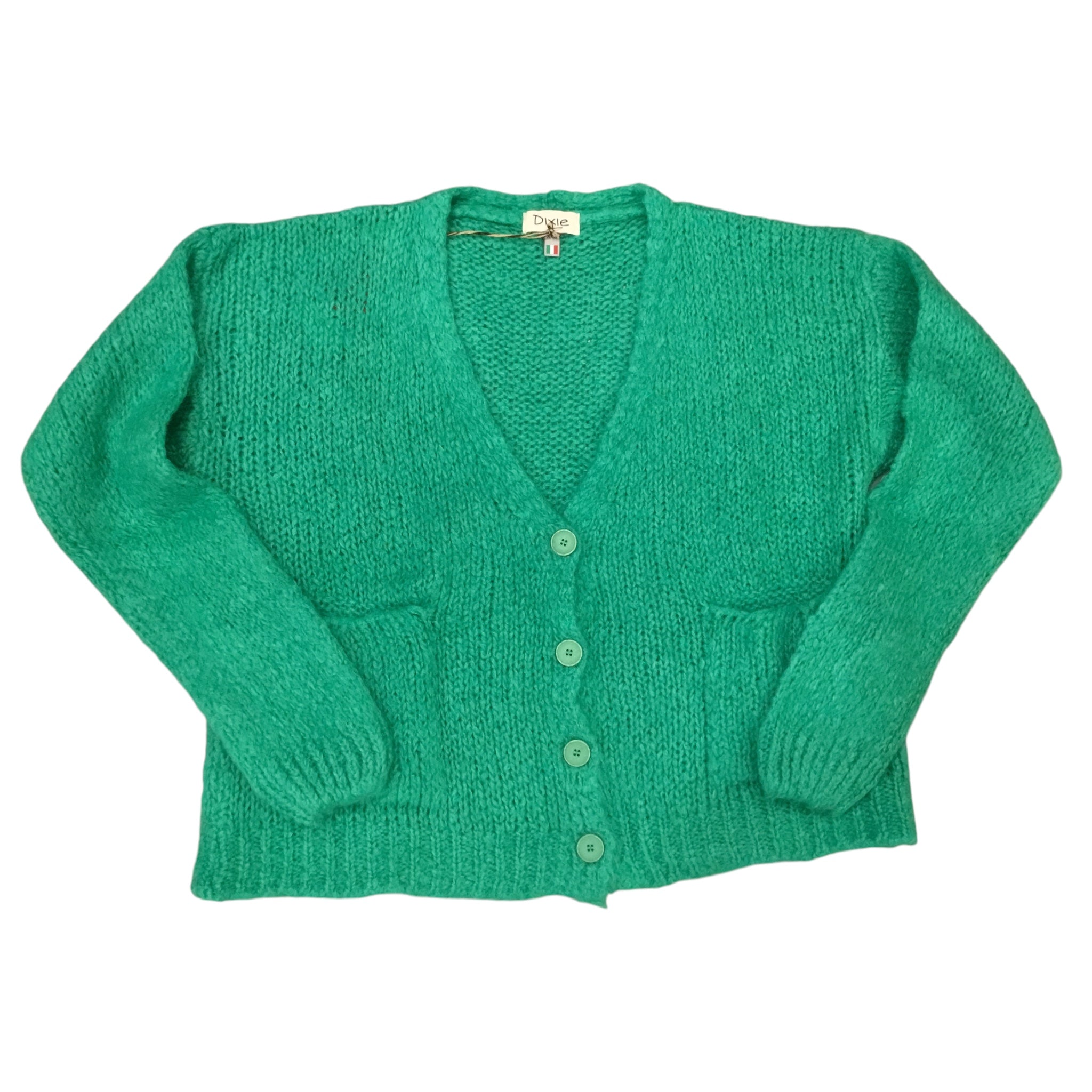 Cardigan Please in Maglia | Scollo a V con Quattro Bottoni PLEASE l'aquiloneCardigan Dixieabbigliamento bambina