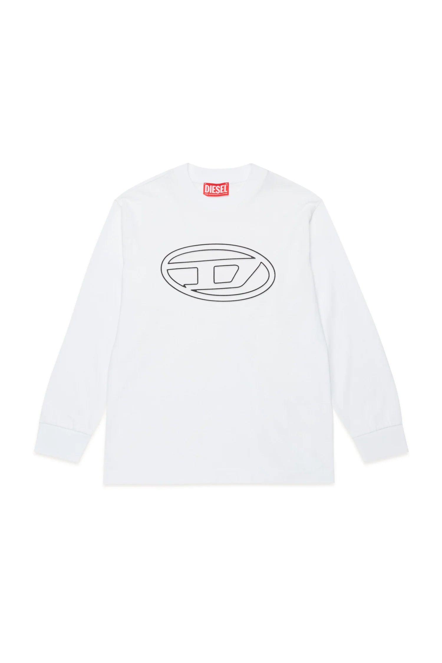 T-shirt Diesel Girocollo | Logo Oval D a Contrasto - 100% Cotone DIESEL l'aquiloneT.shirt oval Dabbigliamento bambino