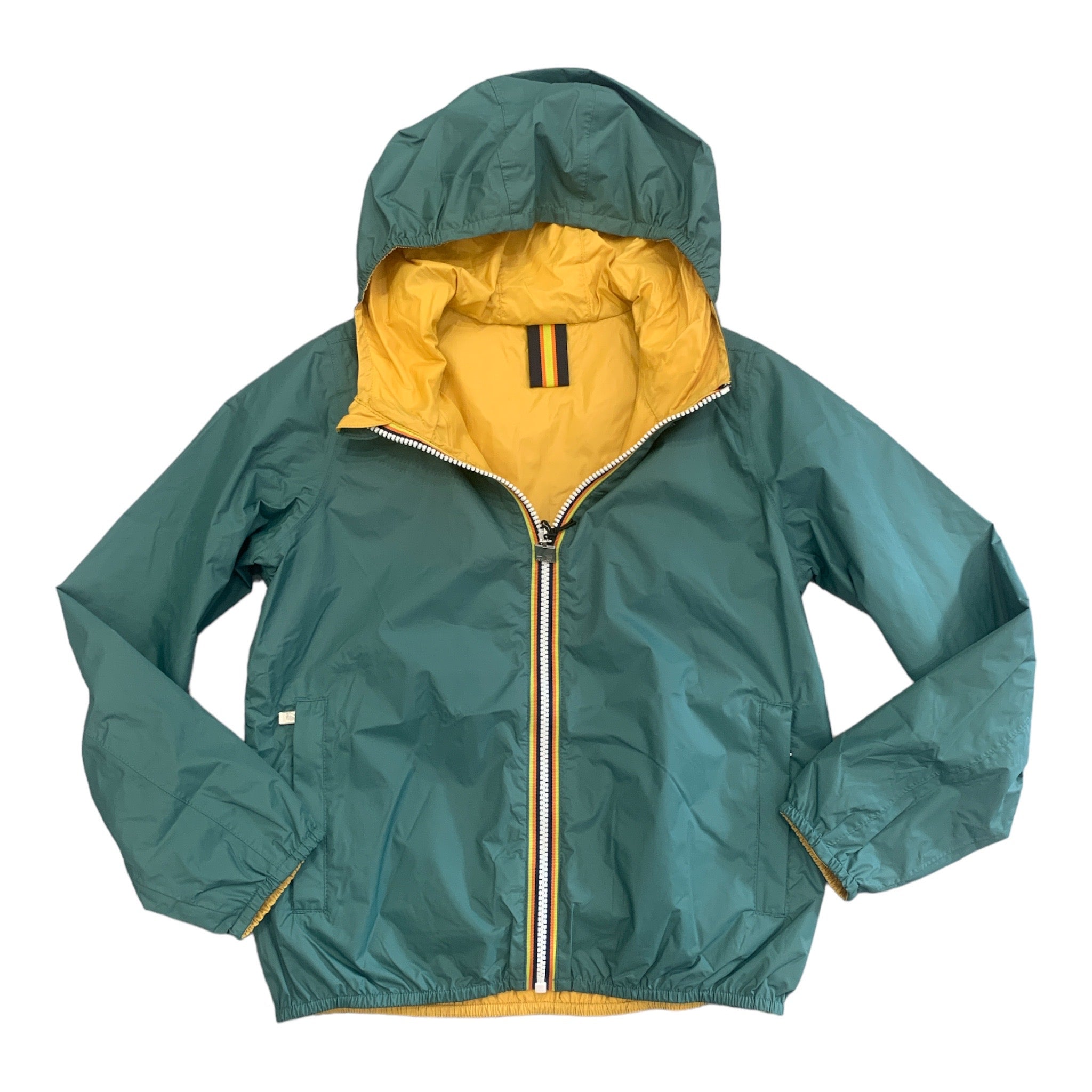 K-Way Giubbino Double Impermeabile | Traspirante con Cappuccio K-WAY l'aquiloneJake Doubleabbigliamento bambino