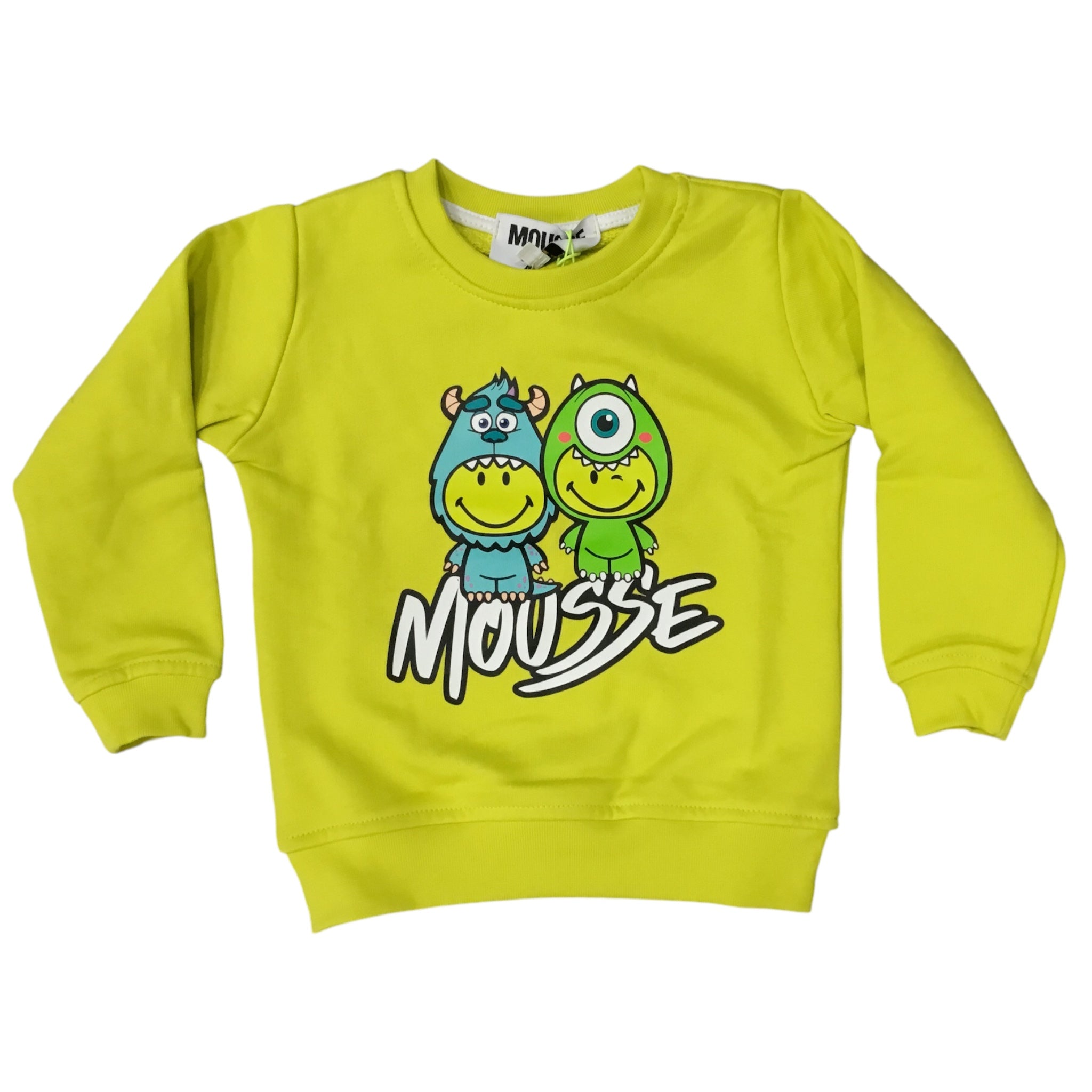 Felpa Gialla Monster | Cotone Garzato - Completa la Tuta MOUSSE l'aquiloneFELPA GIALLAabbigliamento bambina