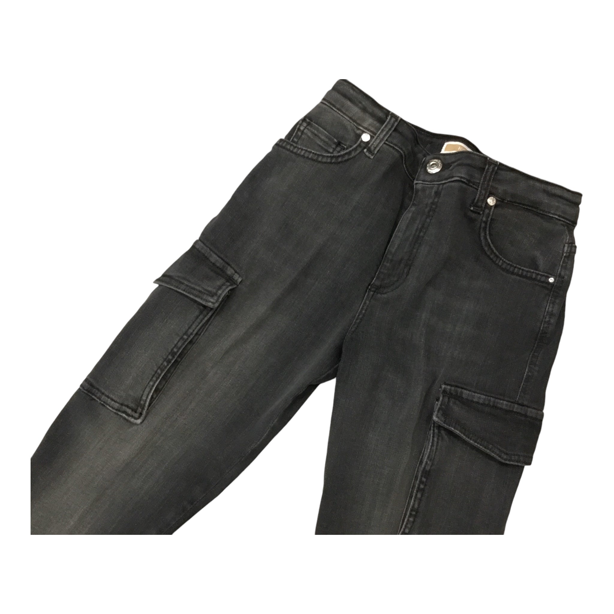 Denim Stretch Nero | Tasche Applicate e Vita Regolabile -Made in Italy KOCCA l'aquiloneDENIM STRETCHabbigliamento bambina