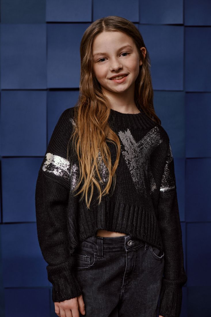 Maglia Fantasia Zebrata e Scacchi | Made in Italy PLEASE l'aquiloneMaglia overabbigliamento bambina