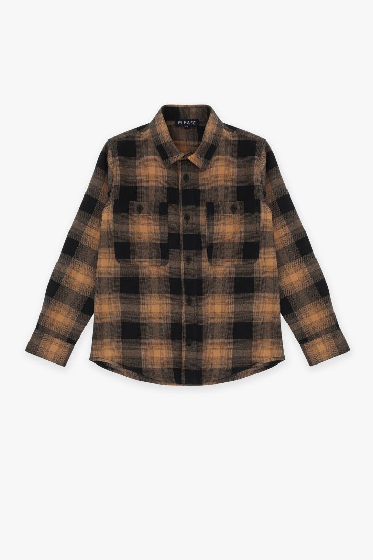 Camicia quadro PLEASE l'aquiloneCamicia quadroabbigliamento bambina