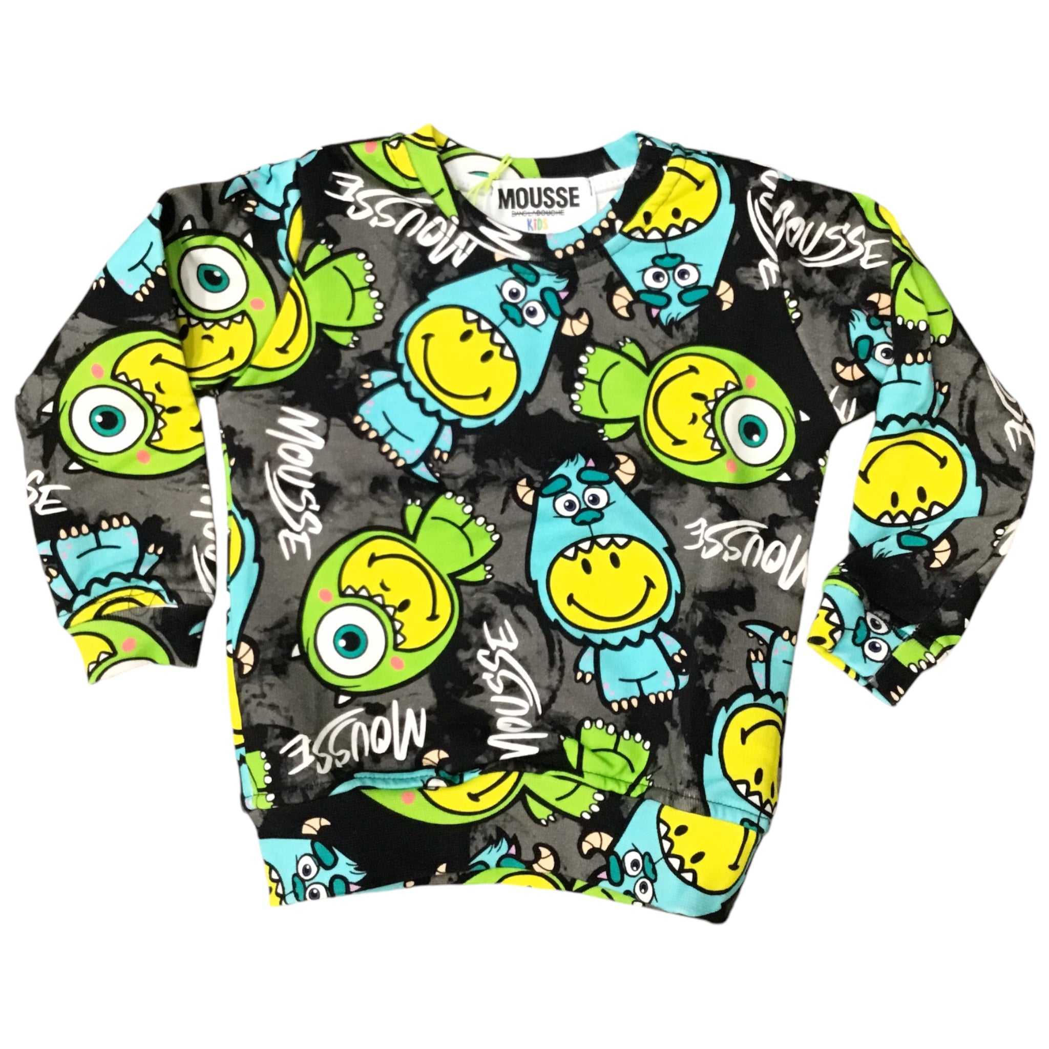 Felpa Girocollo Monster | Fantasia Colorata - Made in Italy MOUSSE l'aquiloneFELPA MONSTERabbigliamento bambino