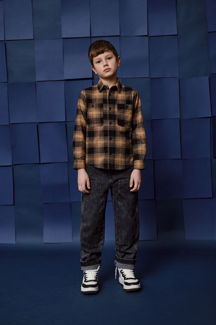 Camicia quadro PLEASE l'aquiloneCamicia quadroabbigliamento bambina