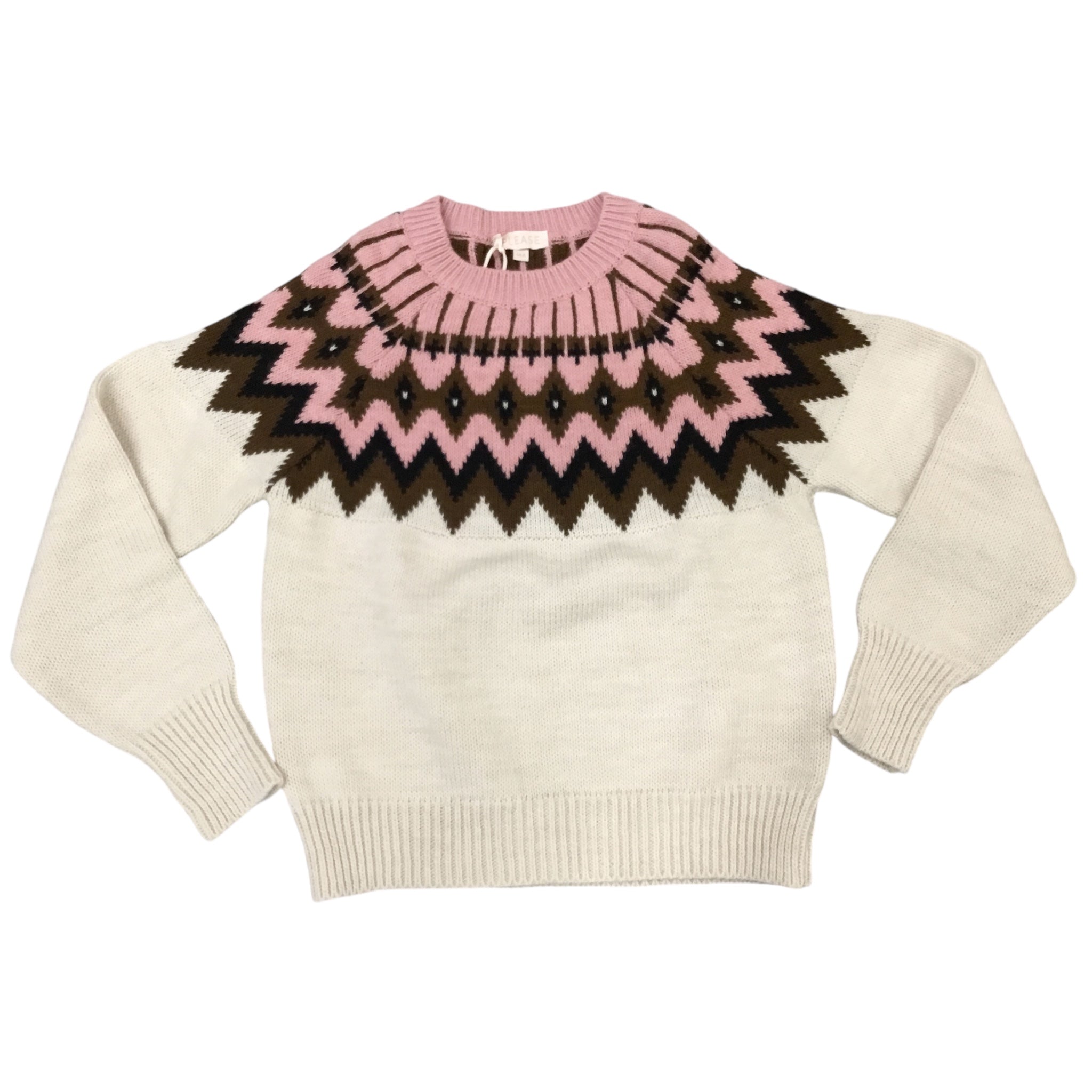 Maglia Please | Panna con Lavorazione a Losanga - Made in Italy PLEASE l'aquiloneMaglia Losangaabbigliamento bambina