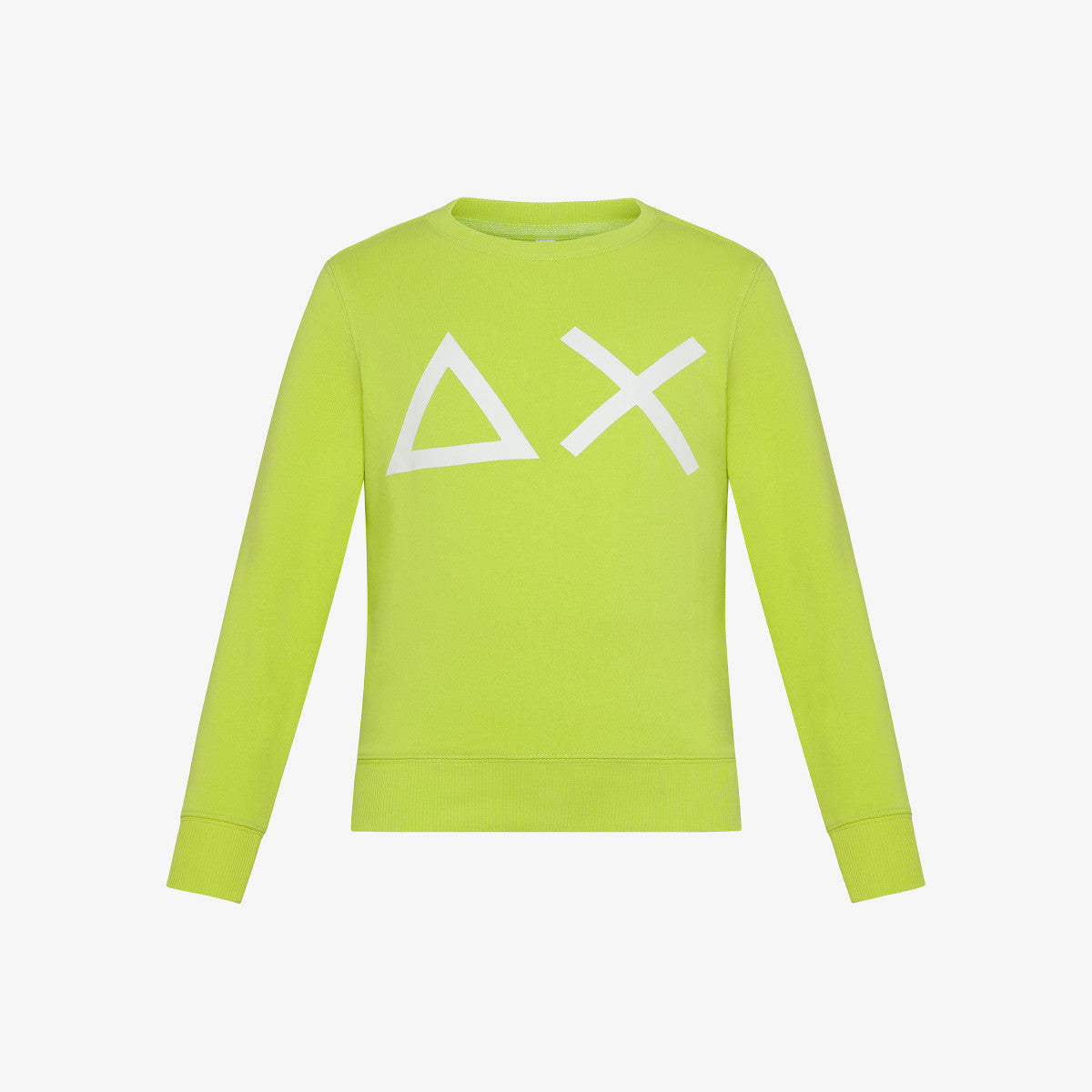 Felpa Girocollo Sun 68 | Cotone con Big Logo - Lime e Blu SUN 68 l'aquiloneFELPA BIG LOGOabbigliamento bambino