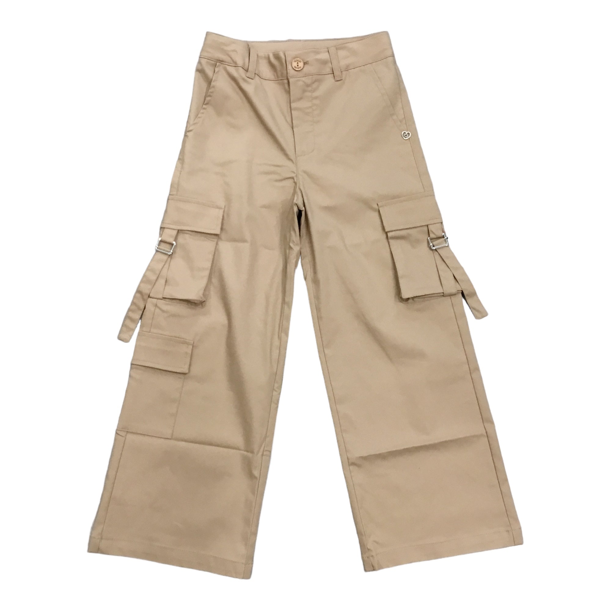Pantalone Please | Tessuto Lucido con Tasconi - Nero e Beige PLEASE l'aquilonePANTA TASCONIabbigliamento bambina