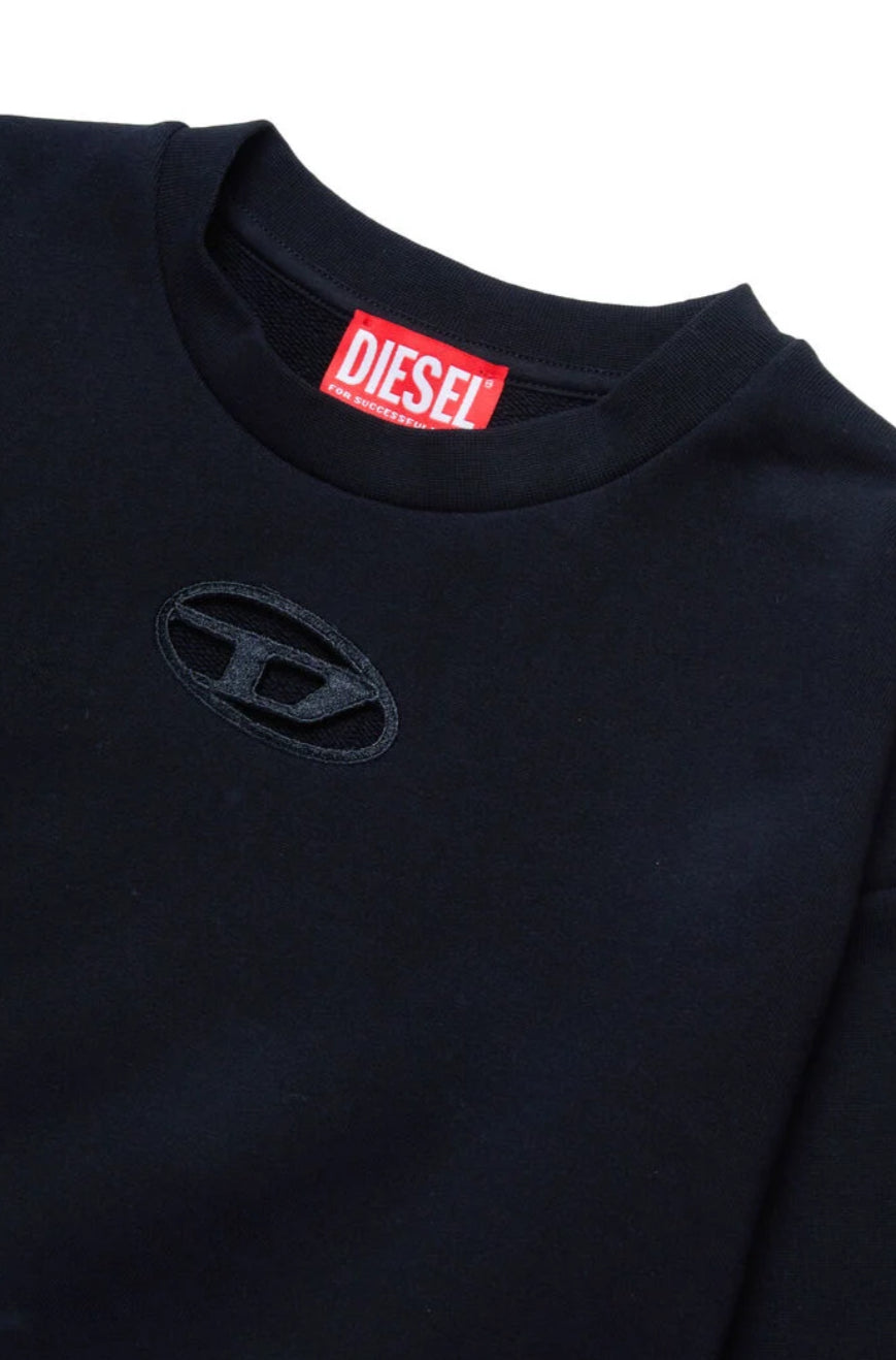 Diesel Felpa Logo Oval D | Cotone Sostenibile Cut-Out