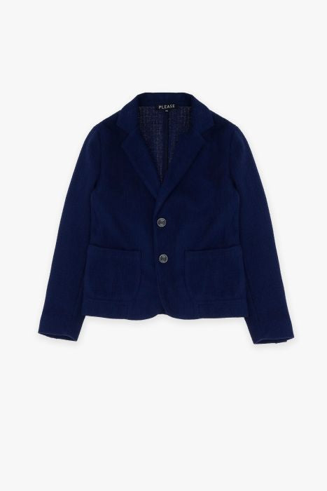 Giacca Blu Cerimonia | Tessuto Lavorato Effetto Filo PLEASE l'aquiloneGIACCA FILOabbigliamento bambino