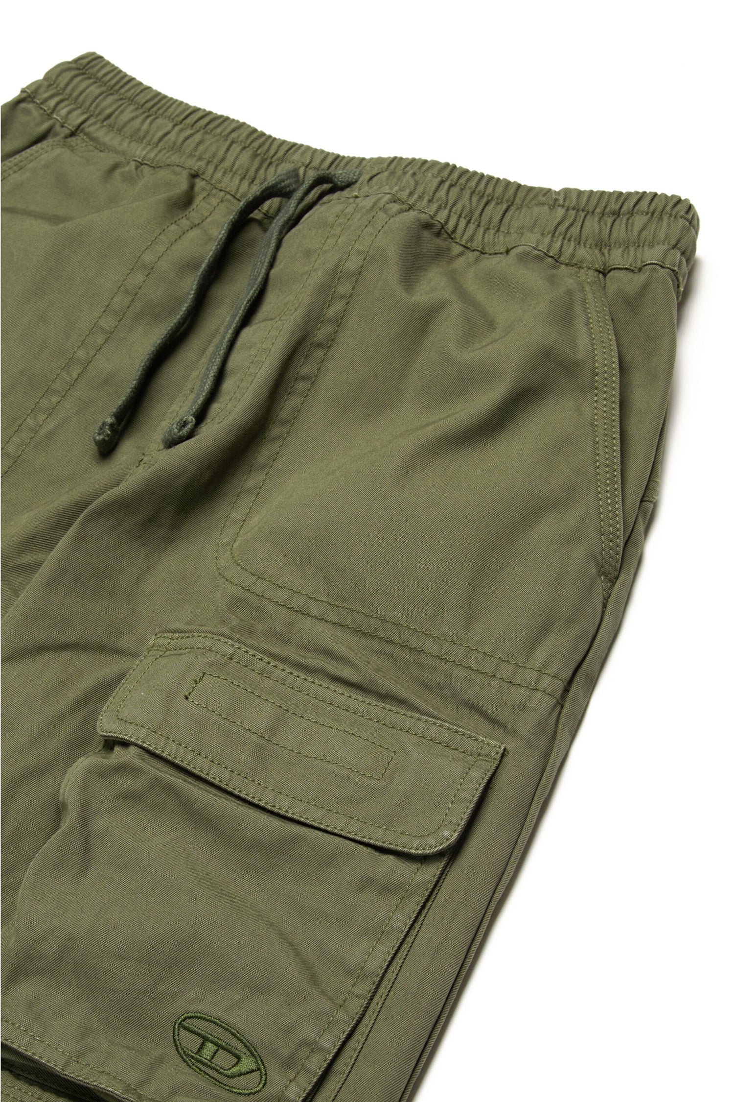 Pantaloni Cargo Gabardina | Logo Oval D - 100% Cotone DIESEL l'aquilonePantalone cargo in gabardinaabbigliamento bambino