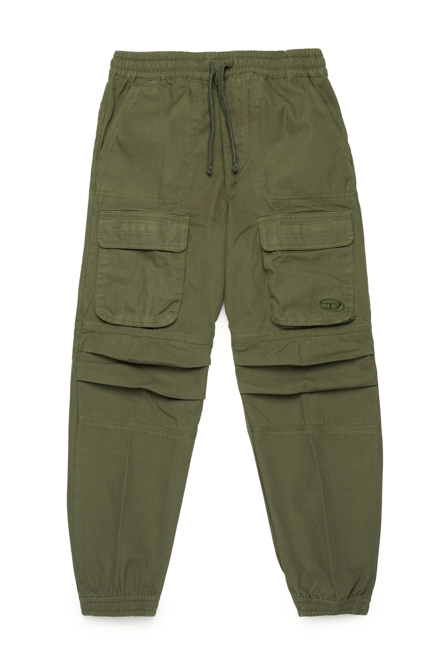 Pantaloni Cargo Gabardina | Logo Oval D - 100% Cotone DIESEL l'aquilonePantalone cargo in gabardinaabbigliamento bambino