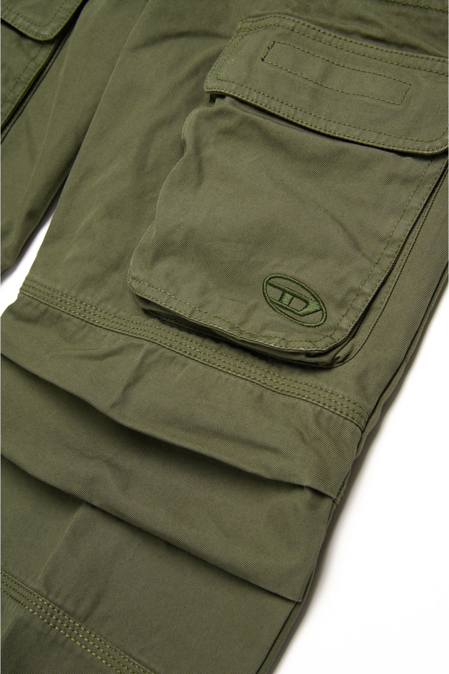 Pantaloni Cargo Gabardina | Logo Oval D - 100% Cotone DIESEL l'aquilonePantalone cargo in gabardinaabbigliamento bambino