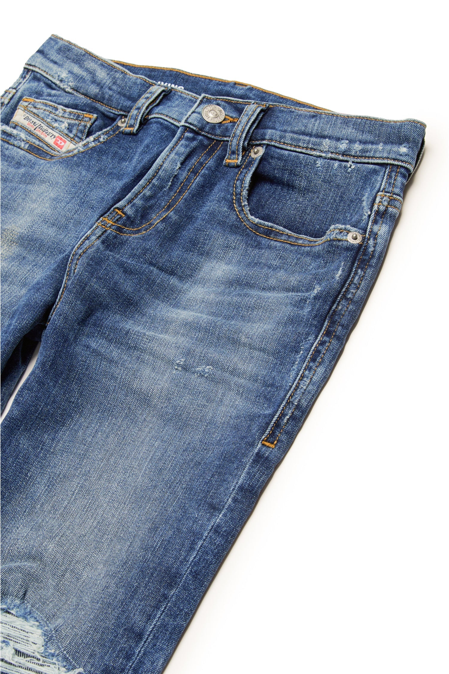 Jeans Straight Fit Vita Alta | Dettagli Vintage e Strappi Artigianali DIESEL l'aquiloneJeans 2020 D-Vikerabbigliamento bambino