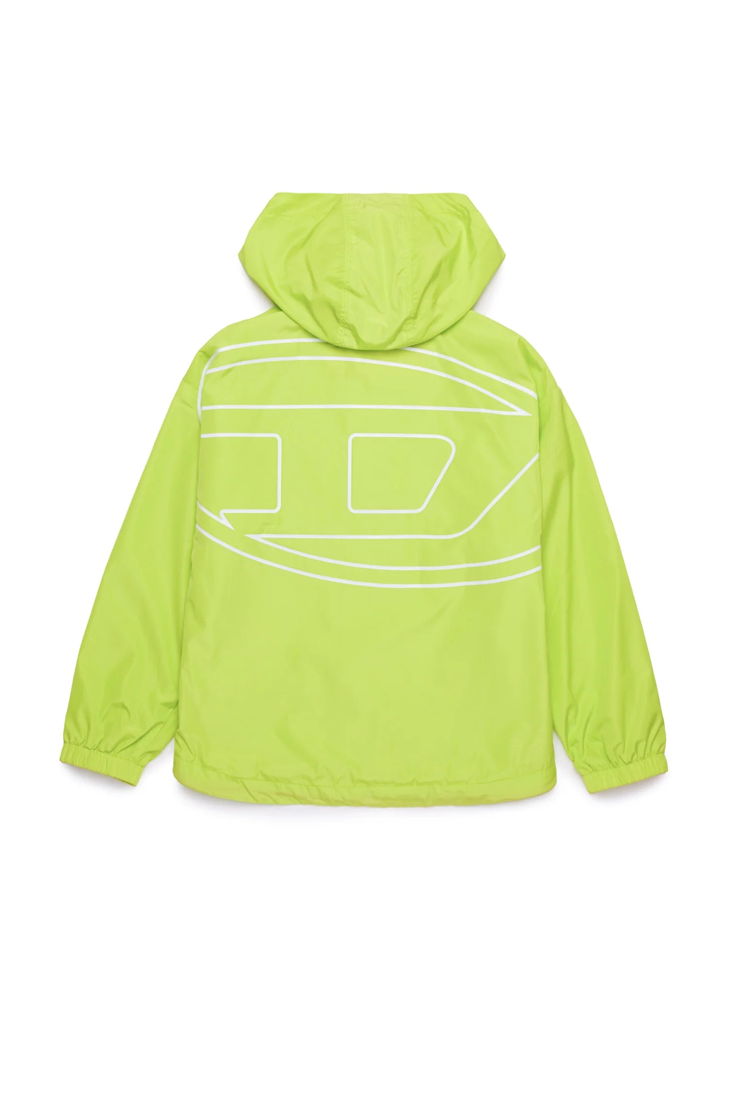 Diesel Giubbino Antivento Lime | Maxi Logo Oval D sul Retro