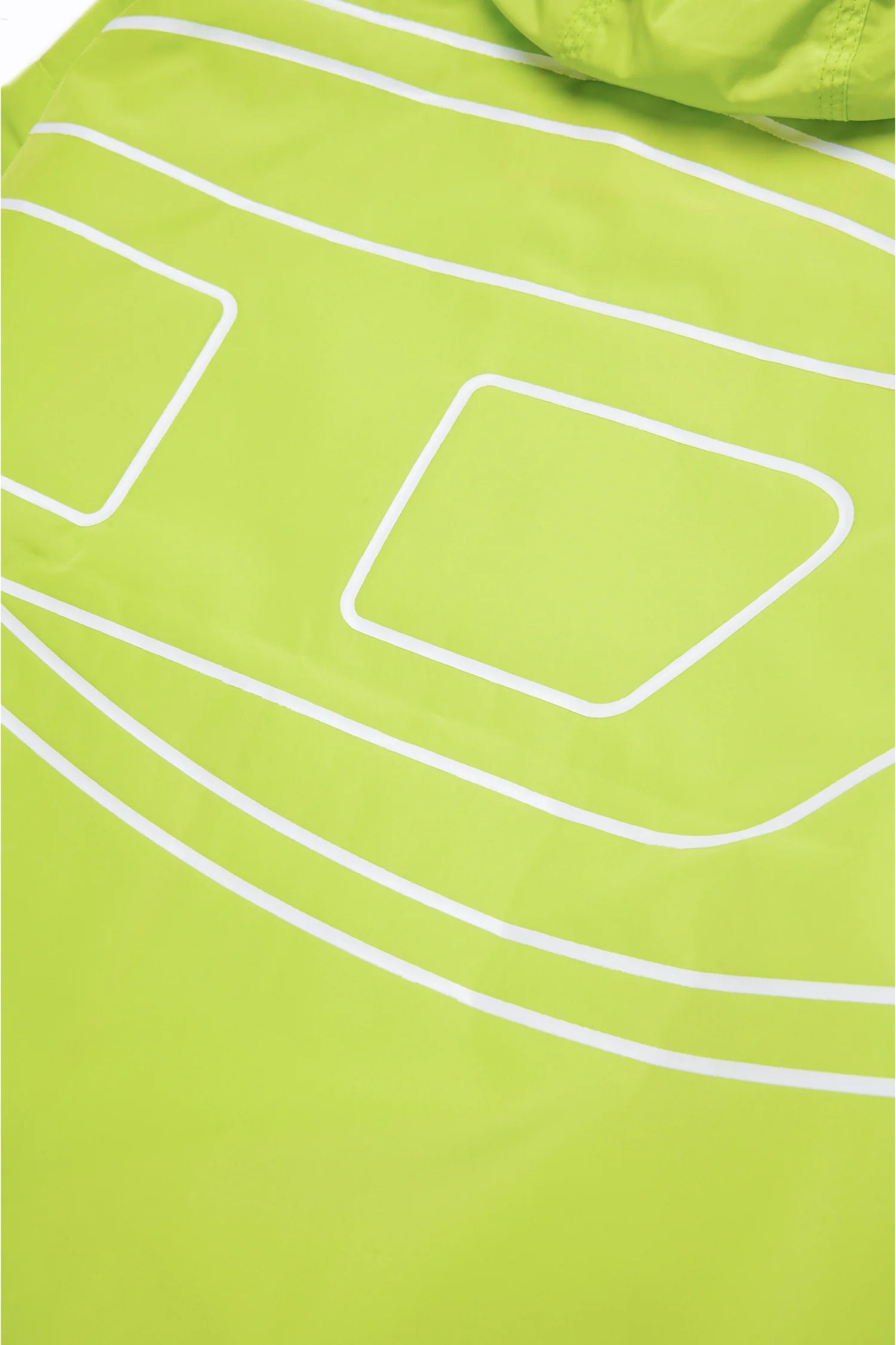 Diesel Giubbino Antivento Lime | Maxi Logo Oval D sul Retro