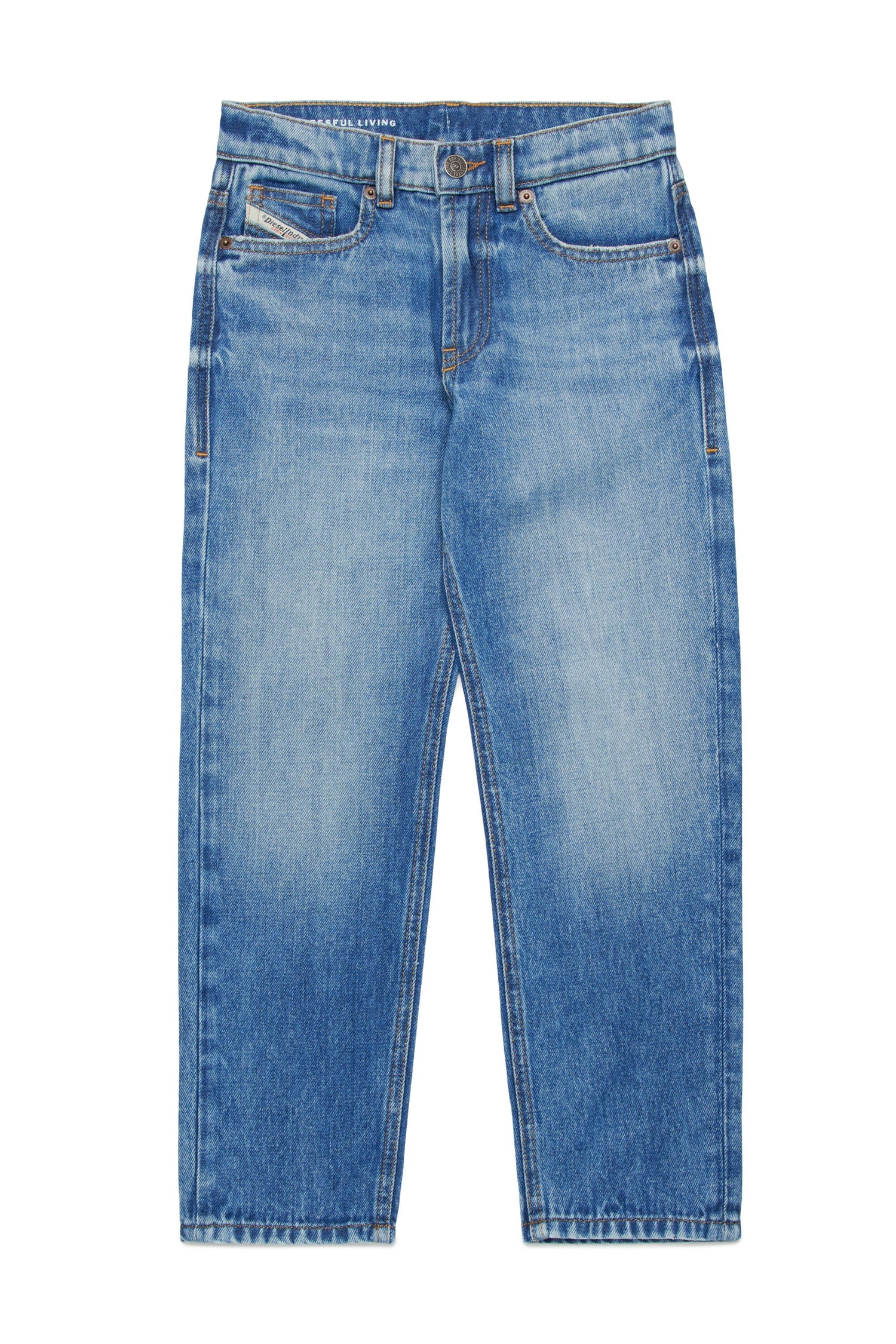 Diesel Jeans Straight Fit | Denim Blu Chiaro Effetto Vintage