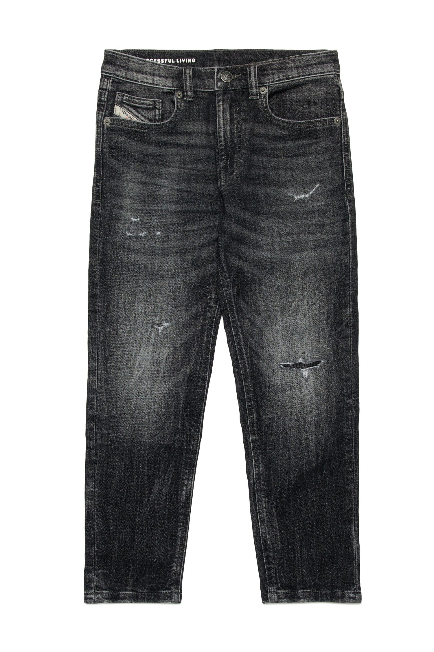 DIESEL l'aquiloneDiesel JoggJeans Tapered Nero | Effetto Used e Rottureabbigliamento bambino