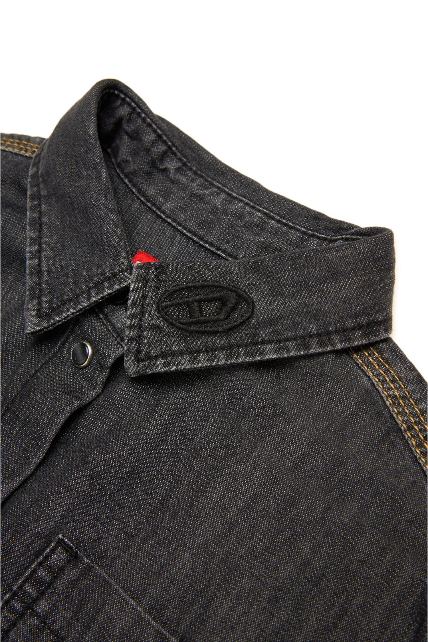 DIESEL l'aquiloneDiesel Camicia Cropped Nera | Denim Leggero e Logo Dabbigliamento bambina