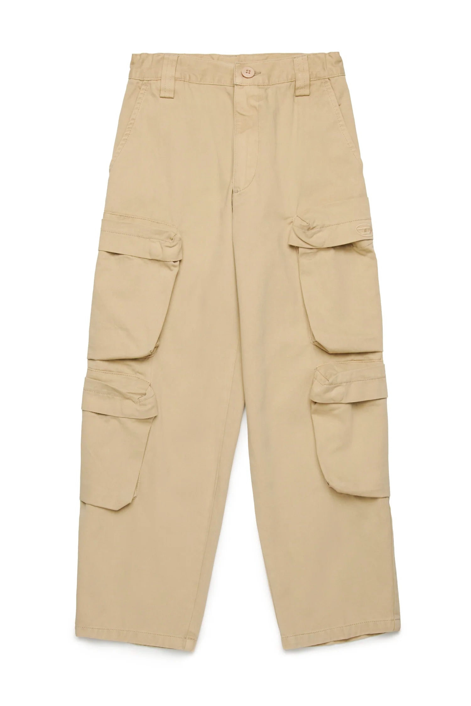 Diesel Pantaloni Cargo Beige | Cotone con Logo Ricamato