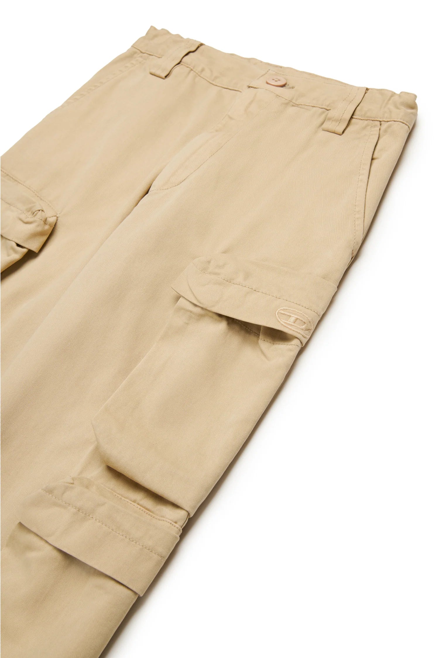 Diesel Pantaloni Cargo Beige | Cotone con Logo Ricamato