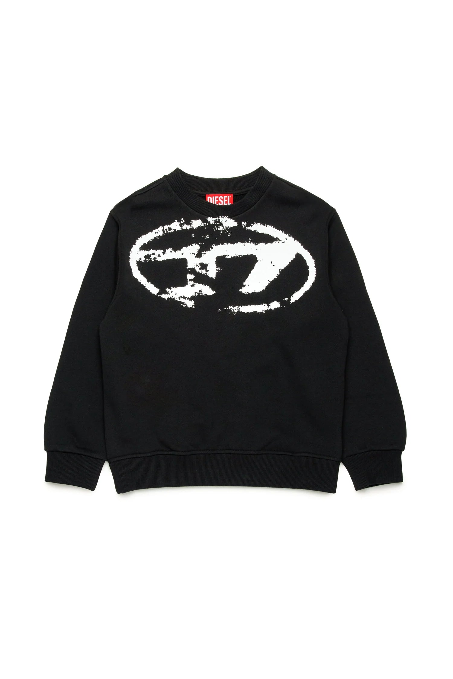 DIESEL l'aquiloneDiesel Felpa Oversize Nera | Logo Oval D Effetto Usedabbigliamento bambino