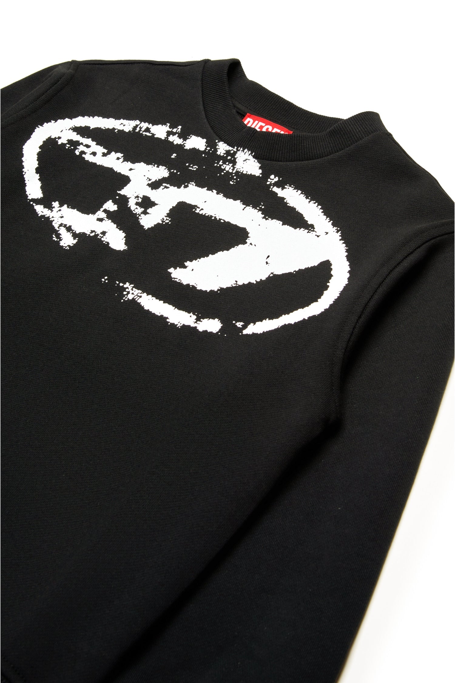 DIESEL l'aquiloneDiesel Felpa Oversize Nera | Logo Oval D Effetto Usedabbigliamento bambino