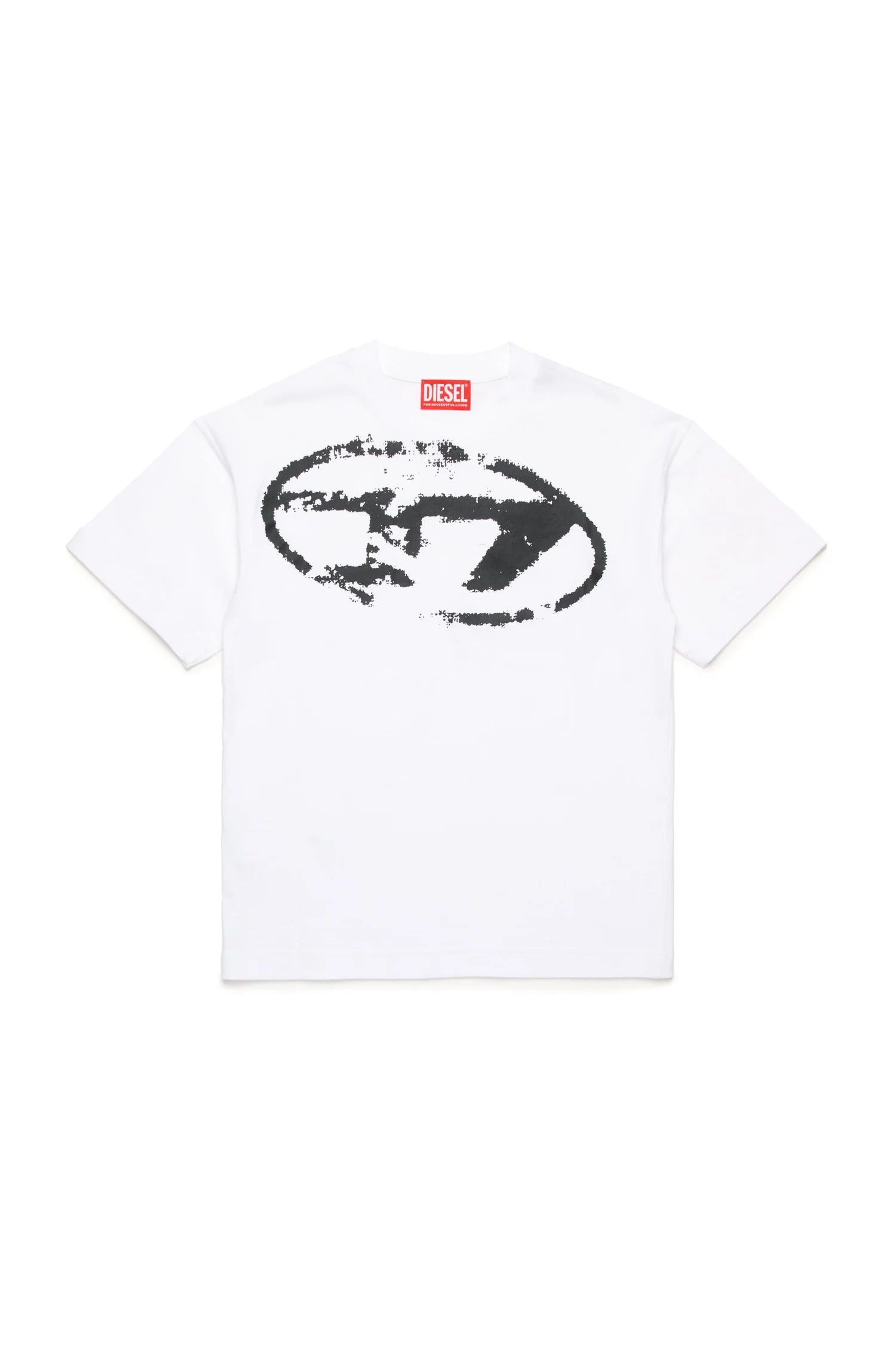 DIESEL l'aquiloneDiesel T-shirt Bianca | Logo a Contrasto in Jersey Stretchabbigliamento bambino