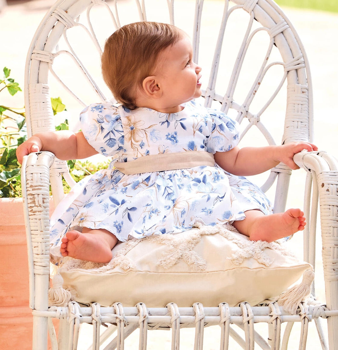 SARABANDA l'aquiloneAbito Floreale Minibanda | Con Fiocco e Sottogonna in abbigliamento neonato