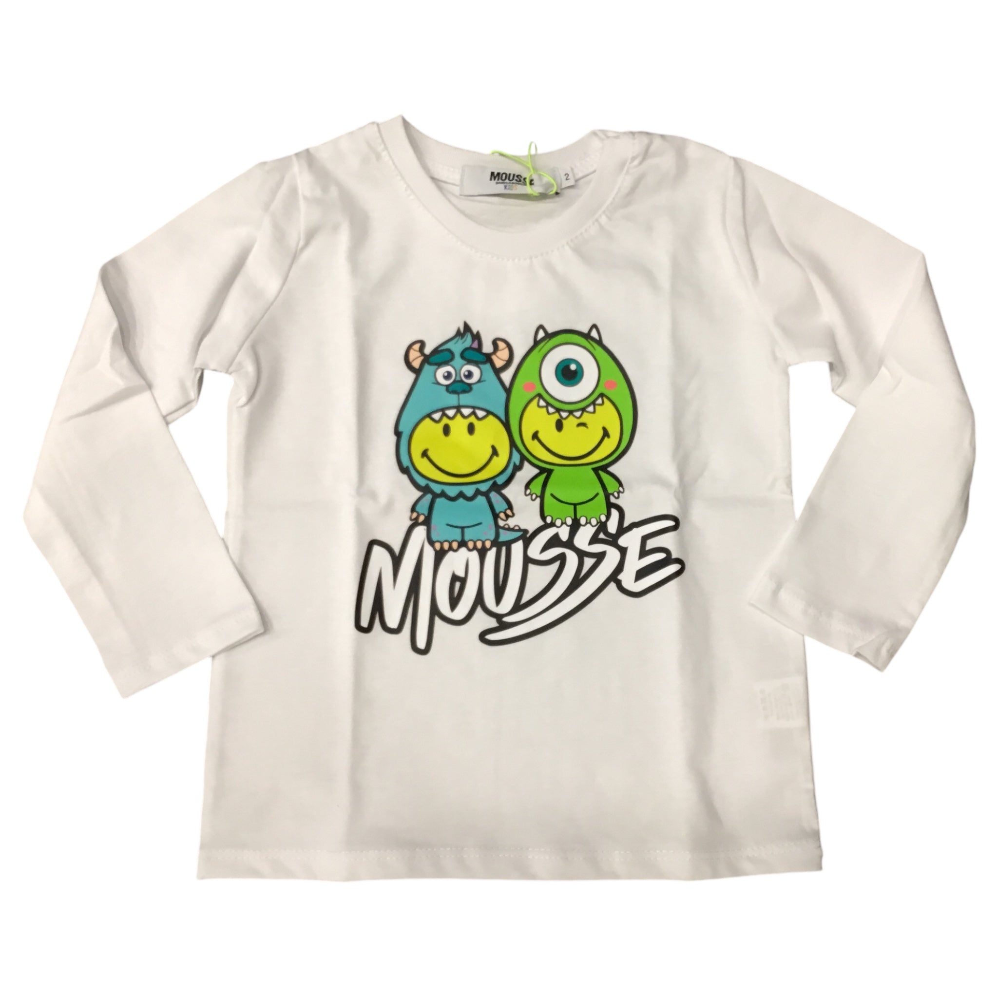 T-shirt Manica Lunga Monster | Cotone Elasticizzato - Made in Italy MOUSSE l'aquiloneT.SHIRT M/Labbigliamento bambina