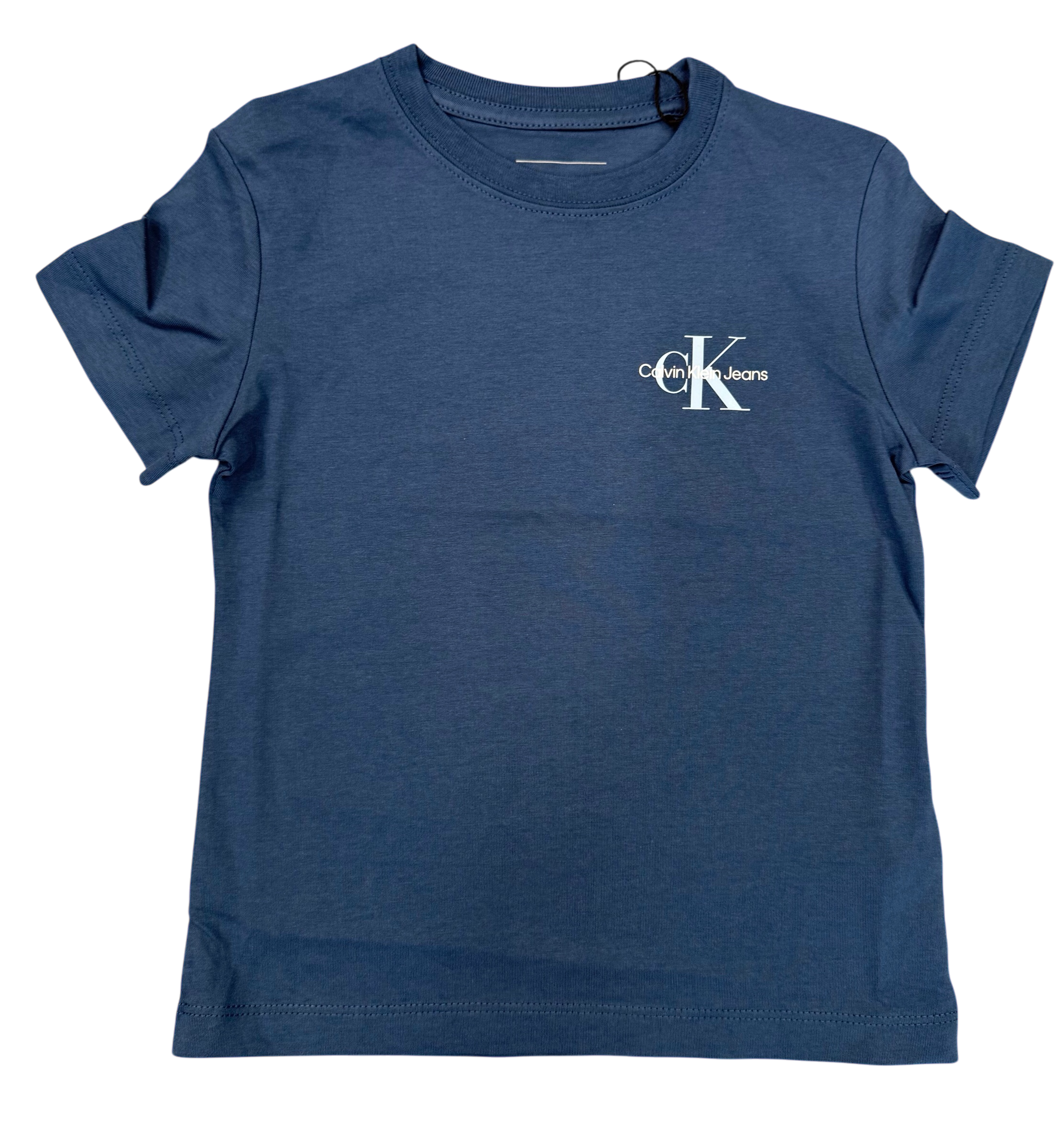Calvin Klein T-shirt Blu Avio | Logo sul Cuore - 0678 calvin klein l'aquiloneT.shirt Calvin Klein avioabbigliamento bambino