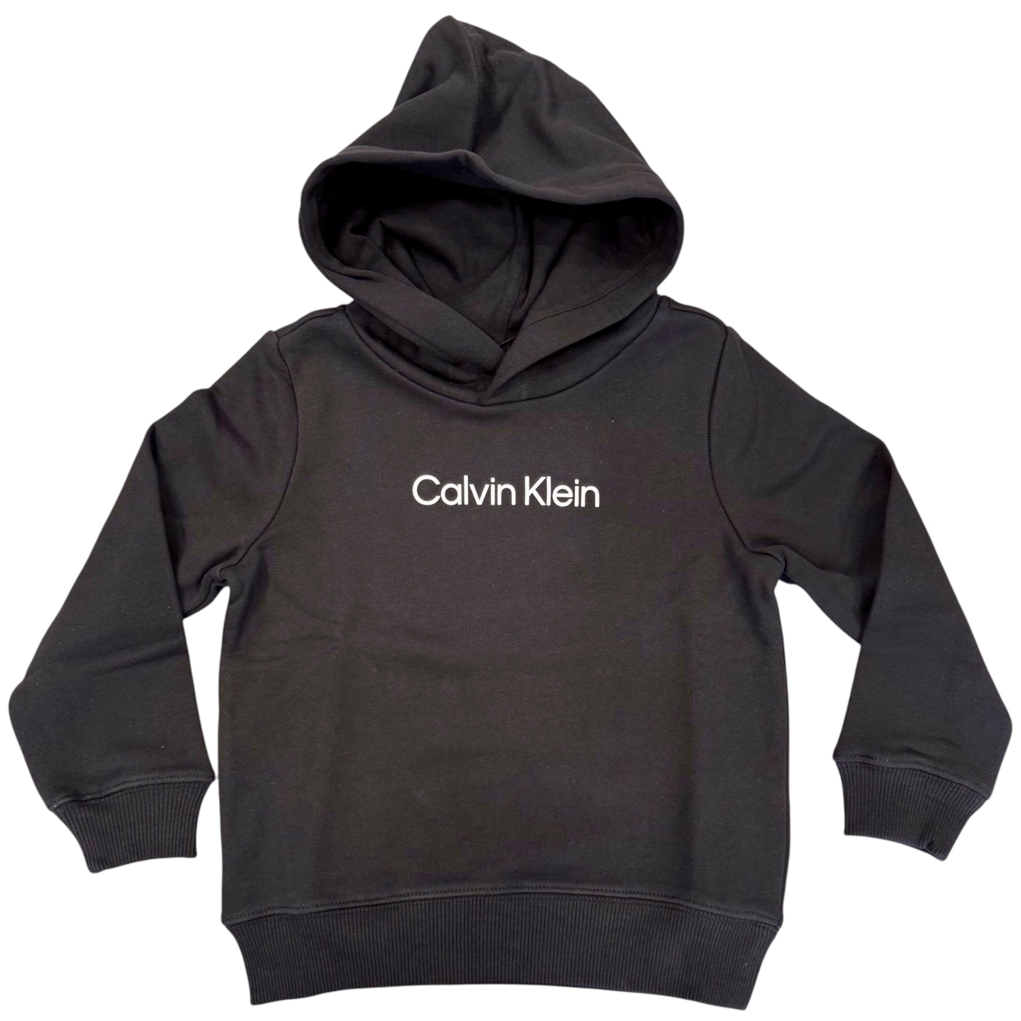 Calvin Klein Felpa con Cappuccio Nera | Logo Bianco - 0679 Calvin Klein l'aquiloneFelpa cappuccio Calvin Klein neraabbigliamento bambino