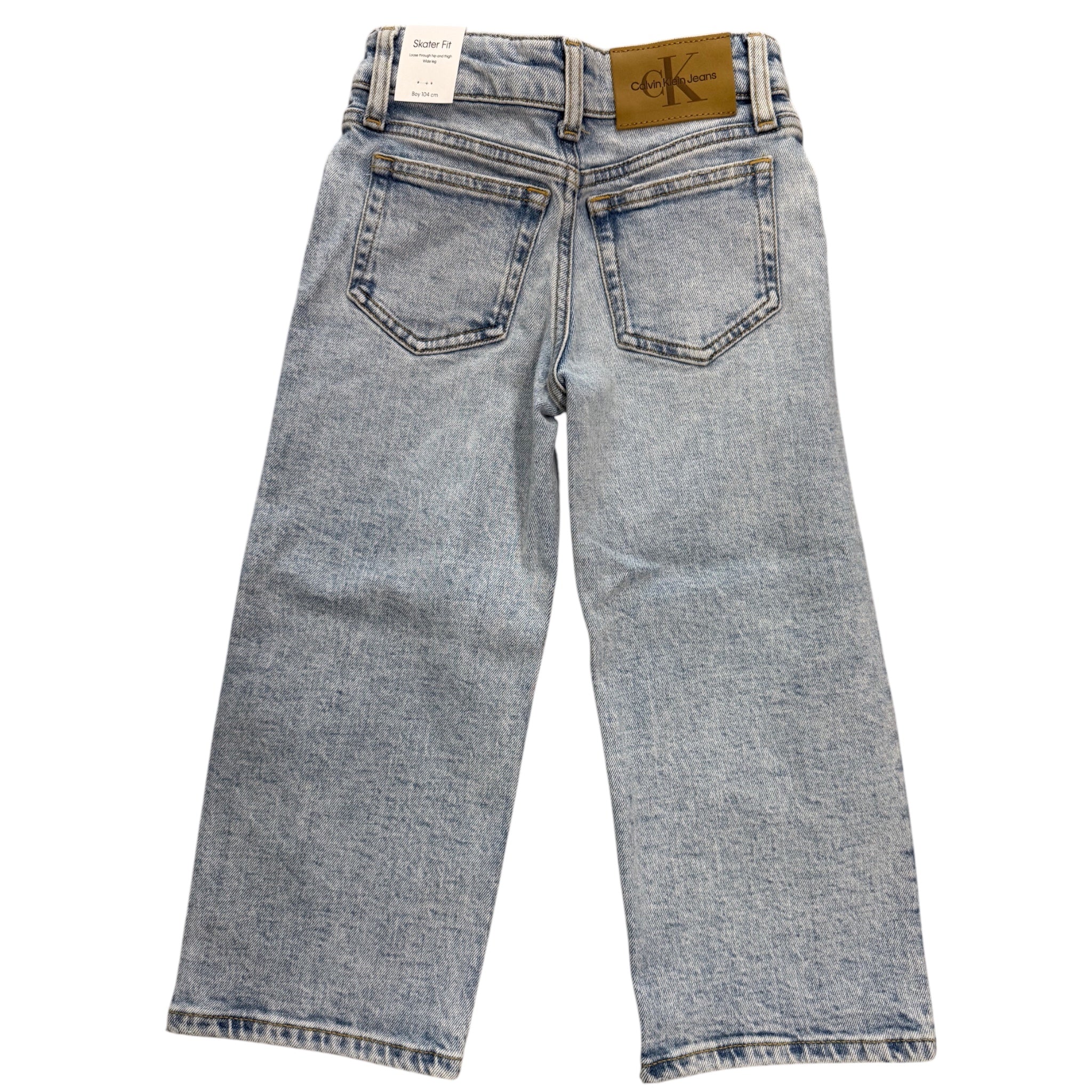 calvin klein l'aquiloneJeans Calvin Klein Gamba Larga Lavaggio Chiaro | Vita Regolabileabbigliamento bambino