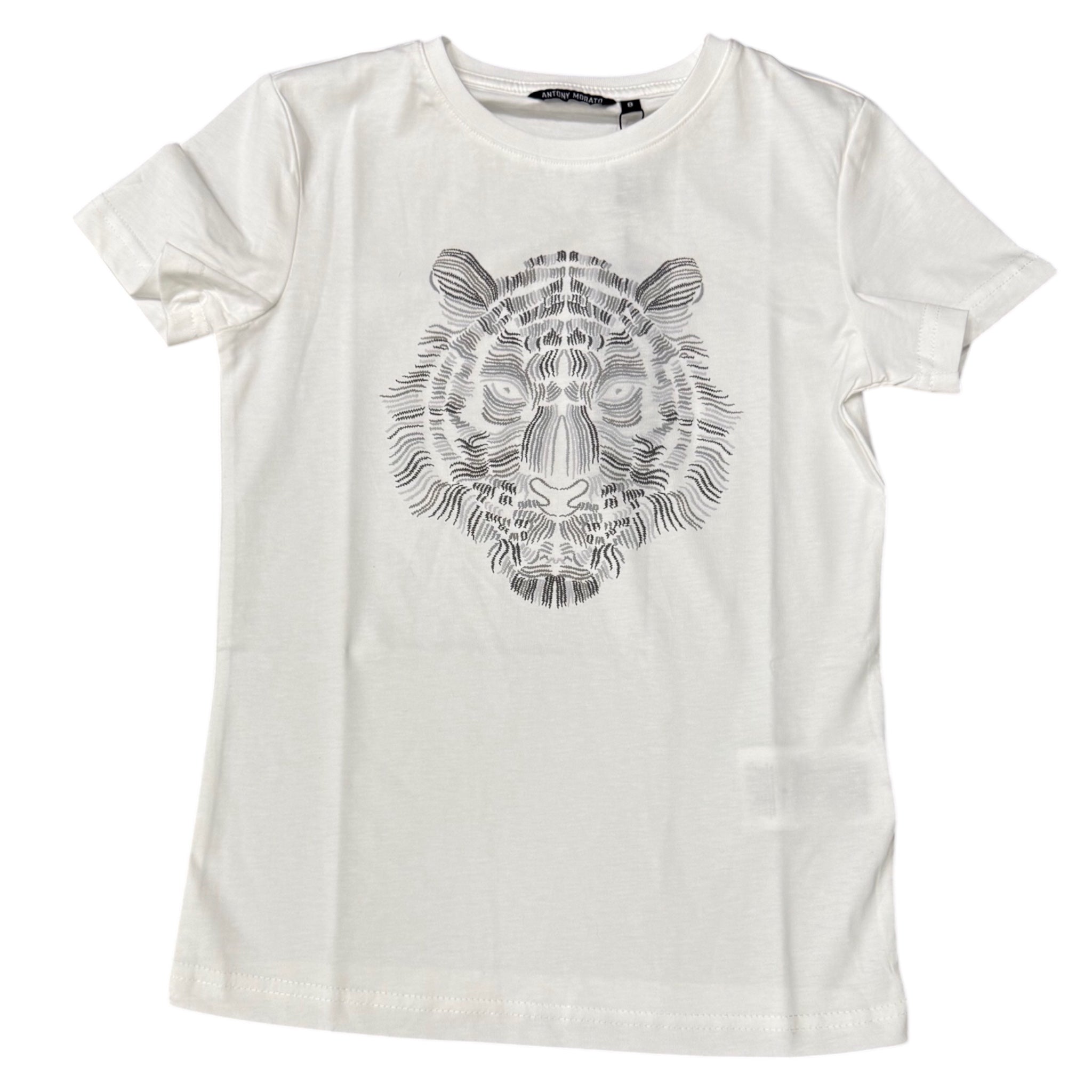 T-shirt Bianca Antony Morrato | Effetto Ricamo Antony Morato l'aquiloneT-shirt Bianco | Effetto Ricamoabbigliamento bambino