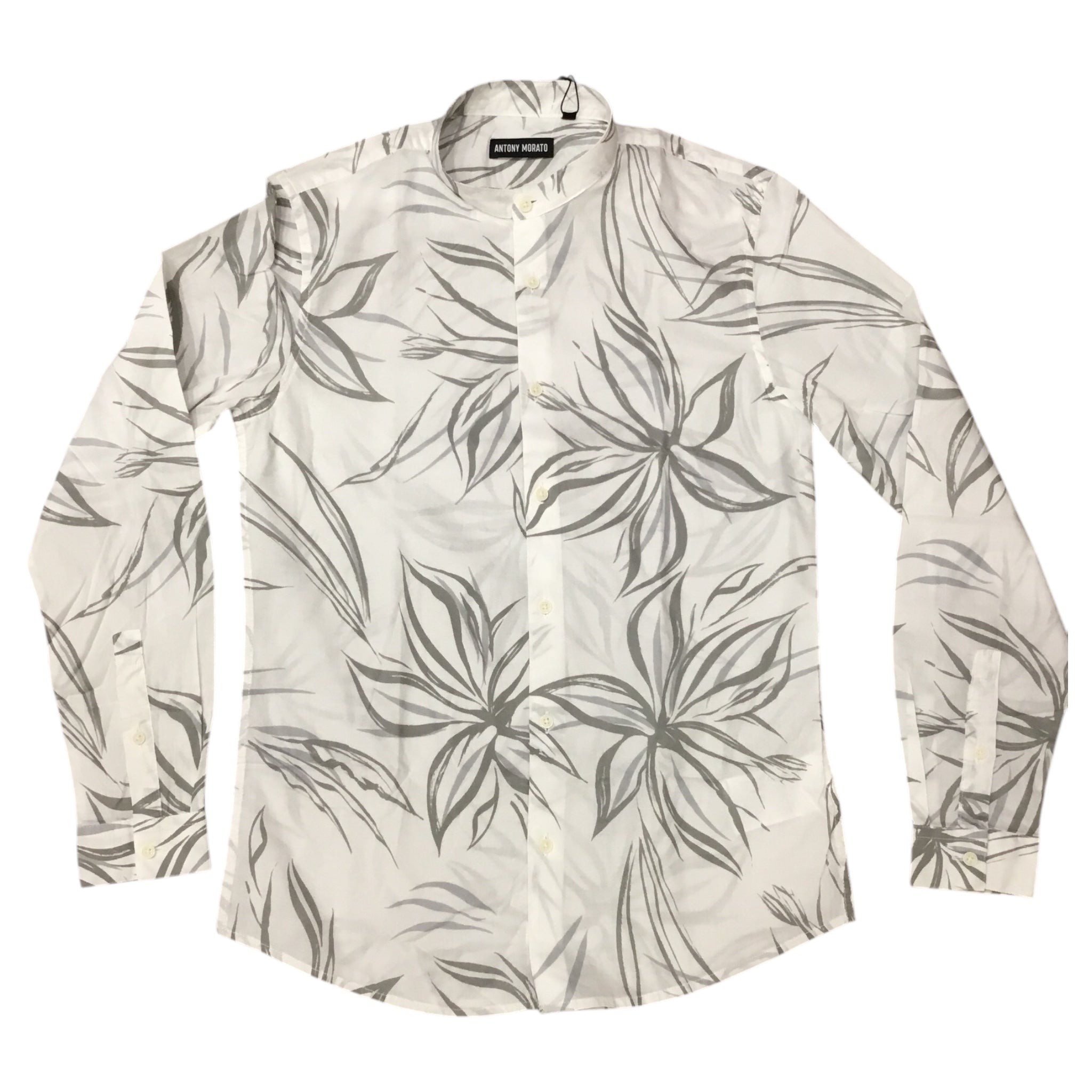 Camicia Antony Morrato Verde Salvia Palme | Collo alla Coreana Antony Morato l'aquiloneCamicia Verde Salvia Palme | Collo alla Coreanaabbigliamento bambino