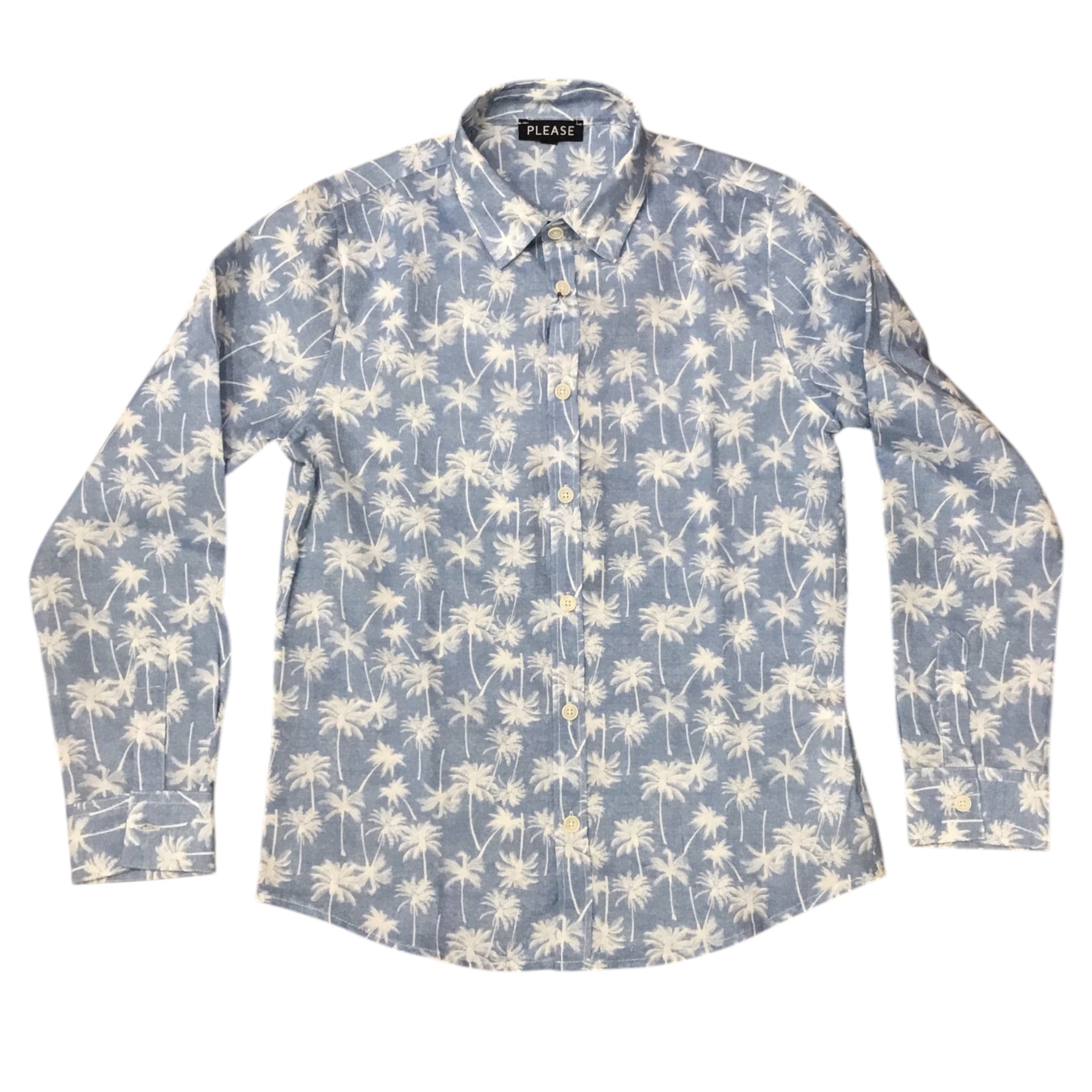 Camicia Please Fantasia Palme | Manica Lunga - Cerimonia PLEASE l'aquiloneCamicia Fantasia Palme | Manica Lunga - Cerimoniaabbigliamento bambino