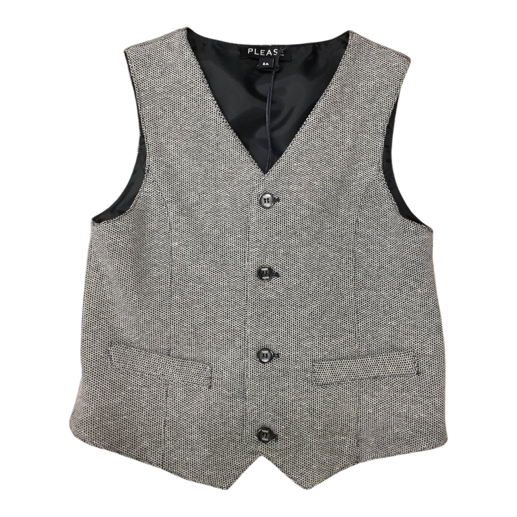 Gilet Operato Blu Please | Quattro Bottoni - Cerimonia PLEASE l'aquiloneGilet Operato Blu | Quattro Bottoni - Cerimoniaabbigliamento bambino