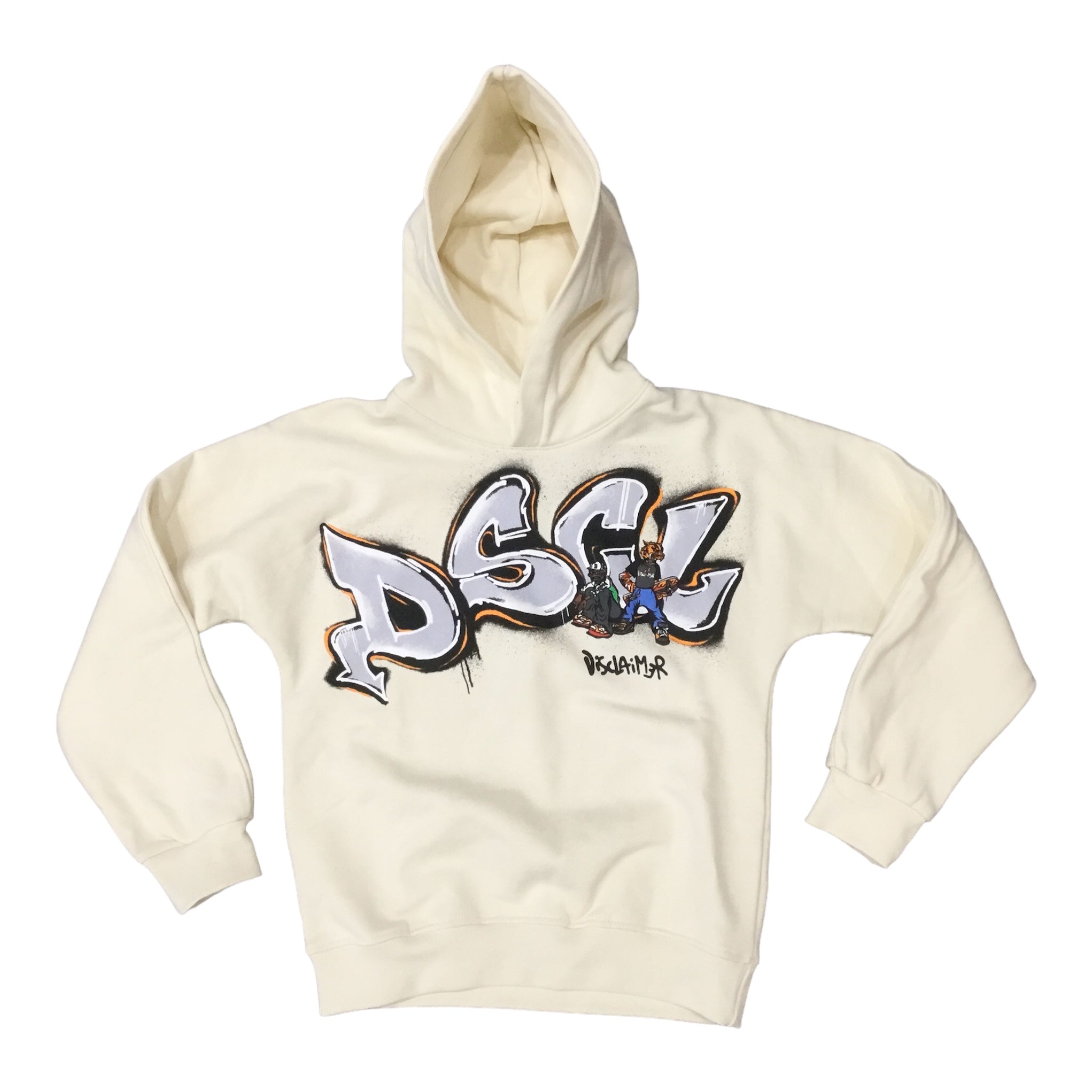 Felpa Rocky Disclaimer | Cappuccio Latte con Logo - 100% Cotone DISCLAIMER l'aquiloneFELPA CAPPUCCIOabbigliamento bambina