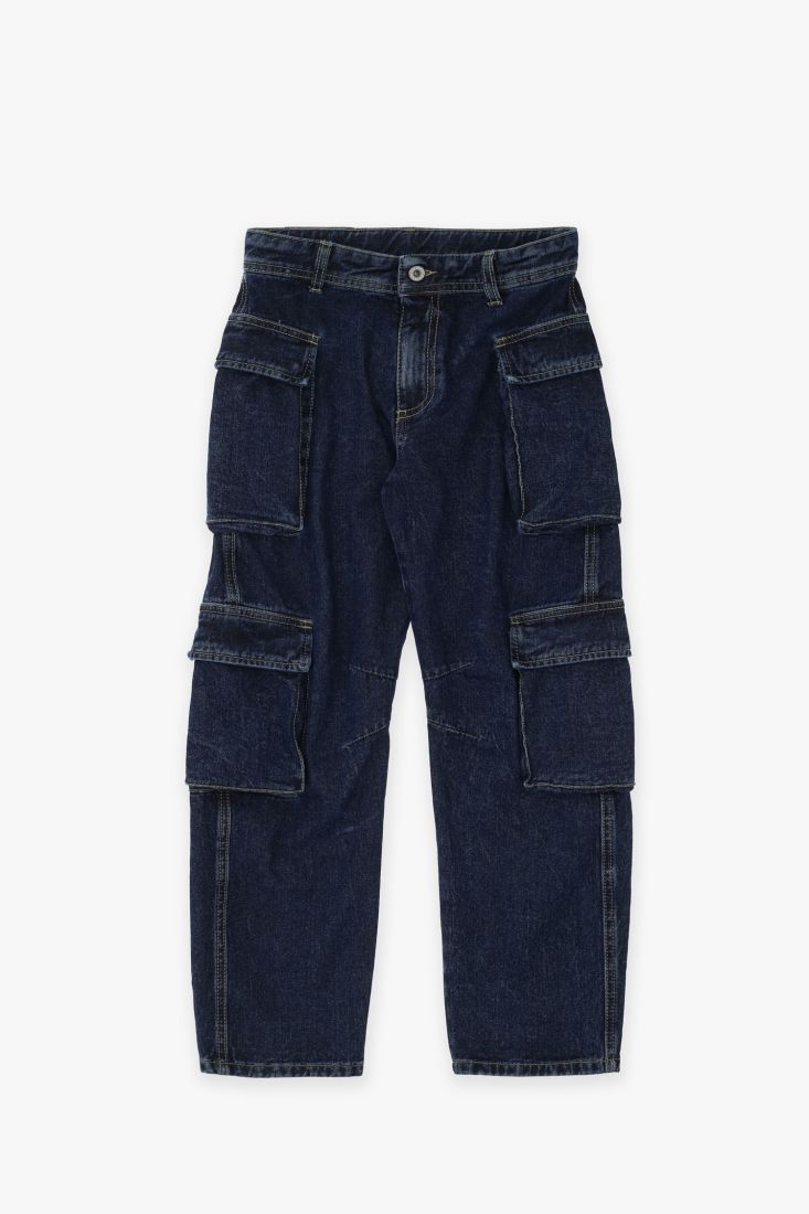 Jeans largo tasconi PLEASE l'aquiloneJeans largo tasconiabbigliamento bambino