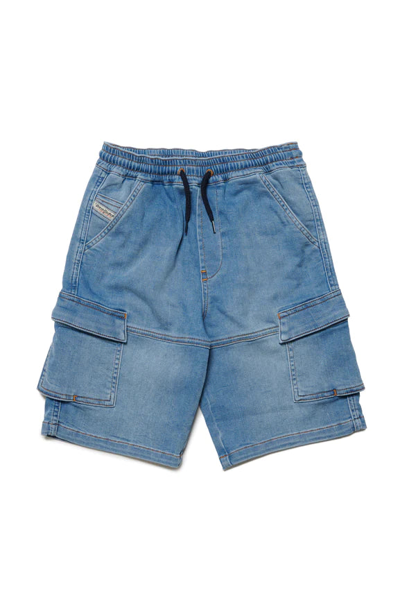 Bermuda Cargo Diesel | Denim Jog Blu Medio con Coulisse DIESEL l'aquiloneBERMUDA CARGOabbigliamento bambino