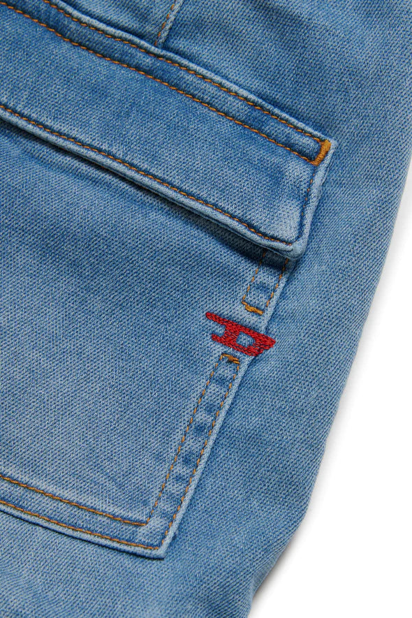 Bermuda Cargo Diesel | Denim Jog Blu Medio con Coulisse DIESEL l'aquiloneBERMUDA CARGOabbigliamento bambino