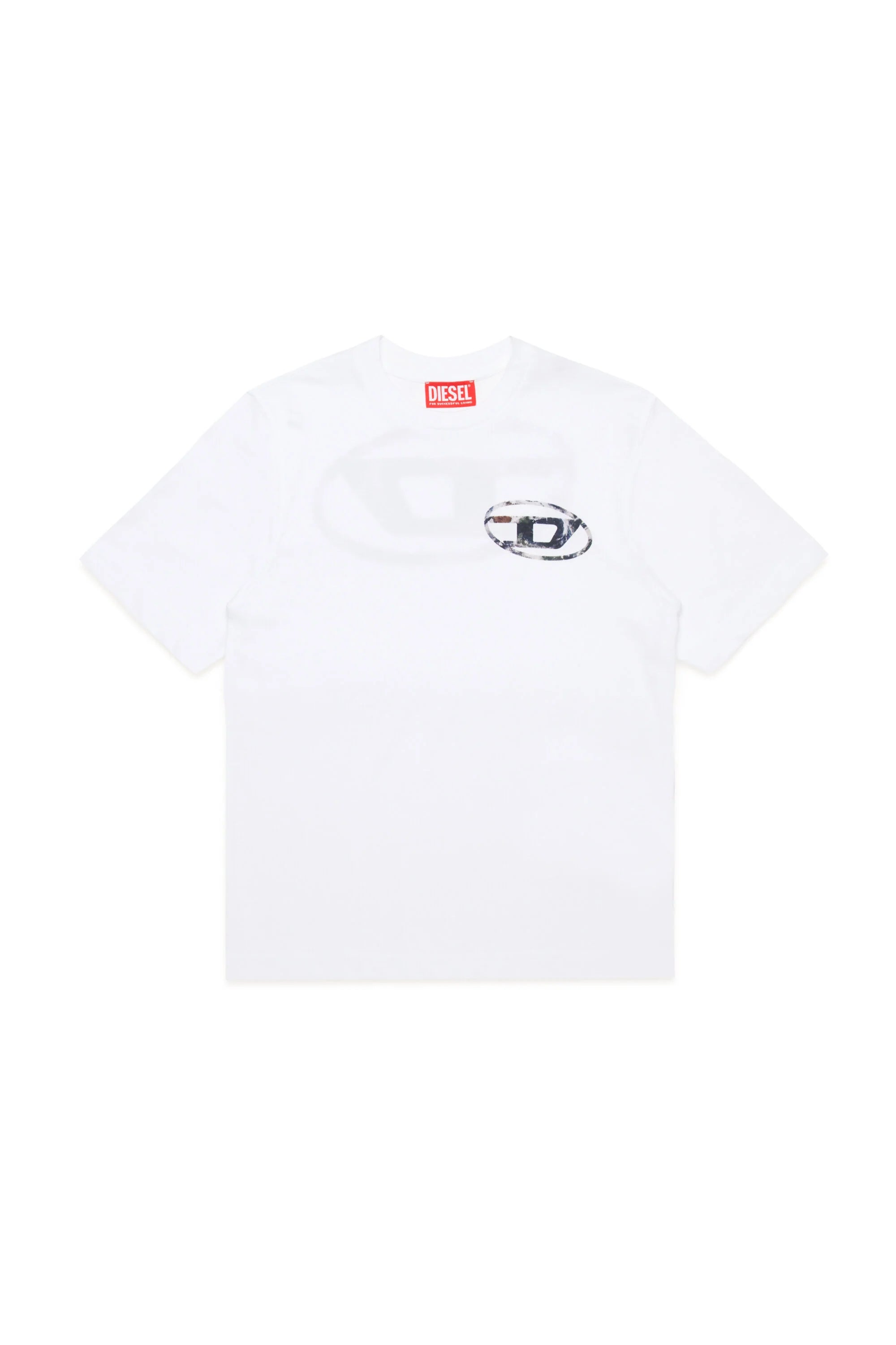 T-shirt Diesel Girocollo | Planet Camou Oval D - 100% Cotone DIESEL l'aquiloneT.shirt logo oval planet camouabbigliamento bambino