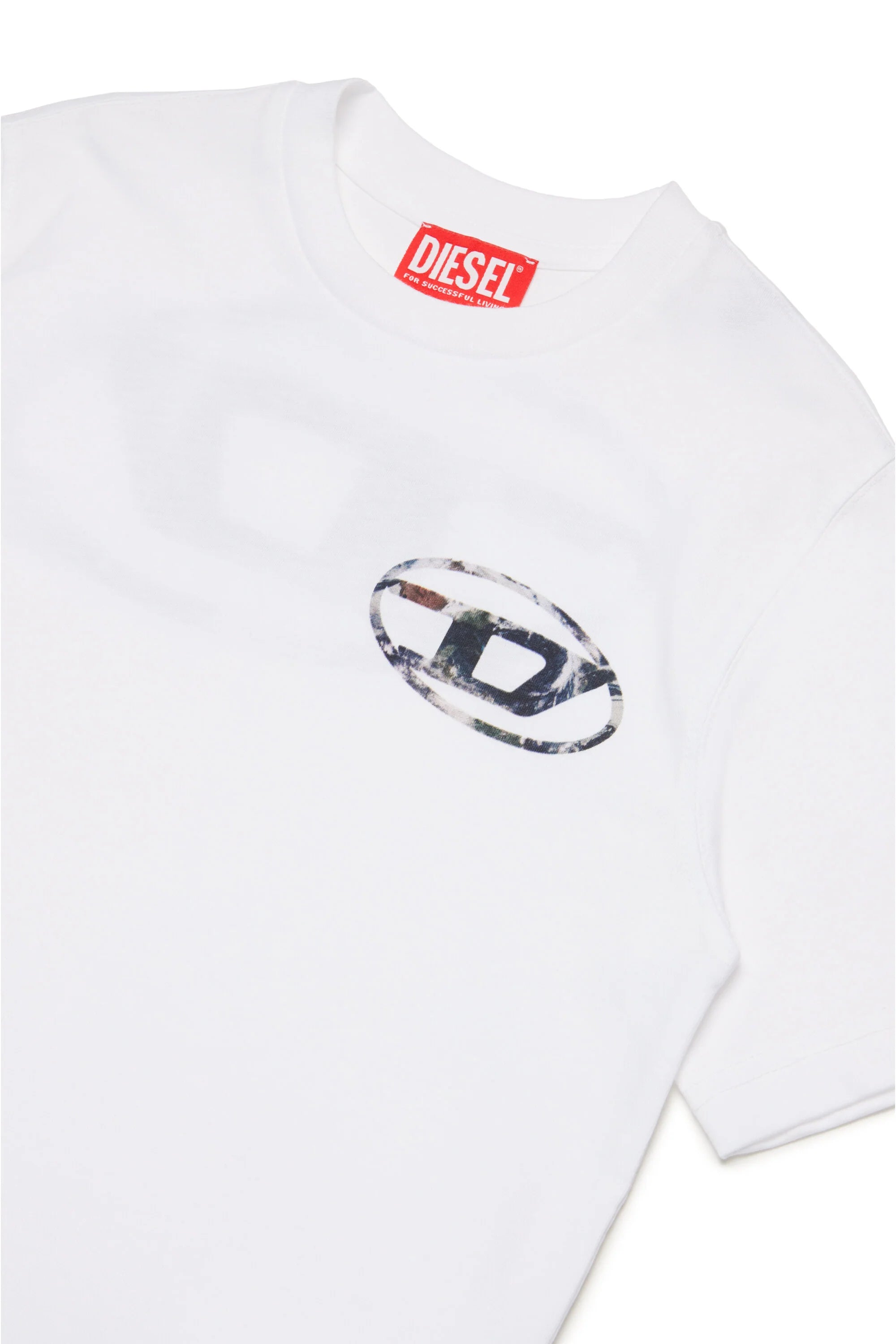 T-shirt Diesel Girocollo | Planet Camou Oval D - 100% Cotone DIESEL l'aquiloneT.shirt logo oval planet camouabbigliamento bambino