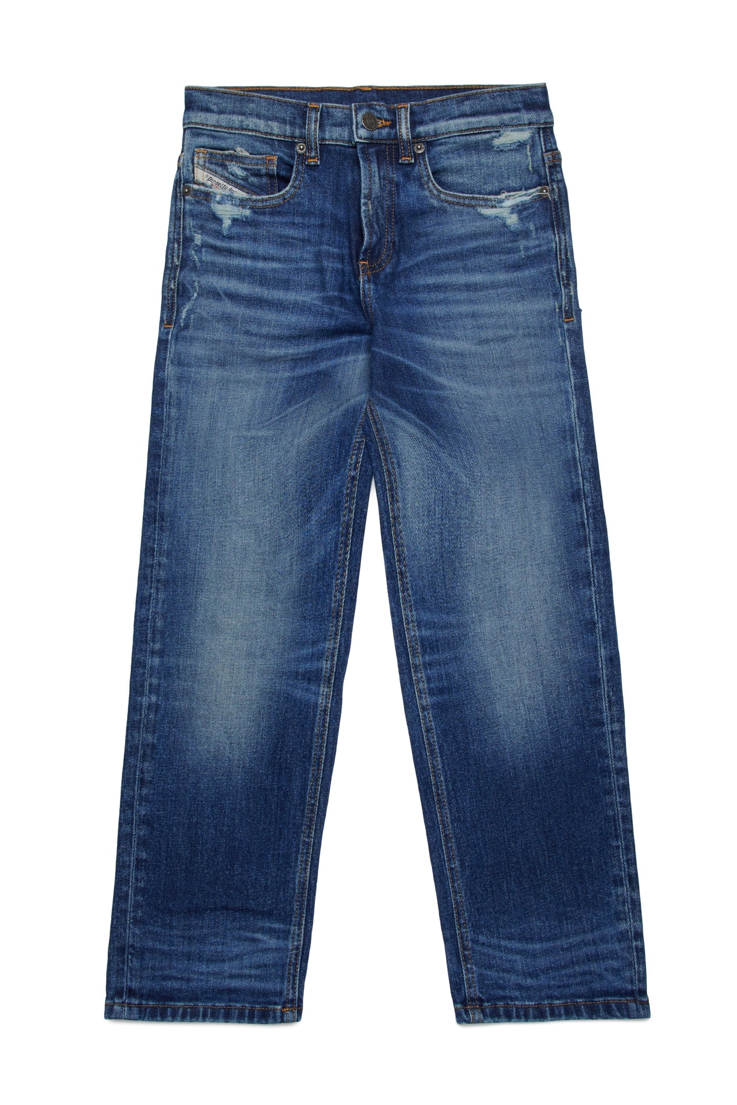 Jeans Straight Fit Street Style | Denim Blu Medio Vita Regolabile DIESEL l'aquiloneJeans 2001 D-Macroabbigliamento bambino