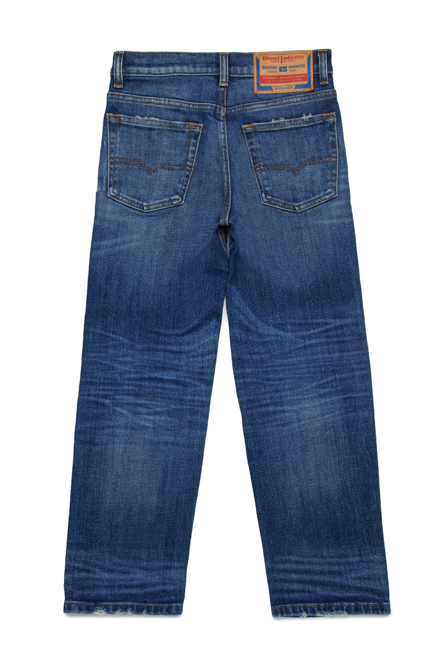 Jeans Straight Fit Street Style | Denim Blu Medio Vita Regolabile DIESEL l'aquiloneJeans 2001 D-Macroabbigliamento bambino