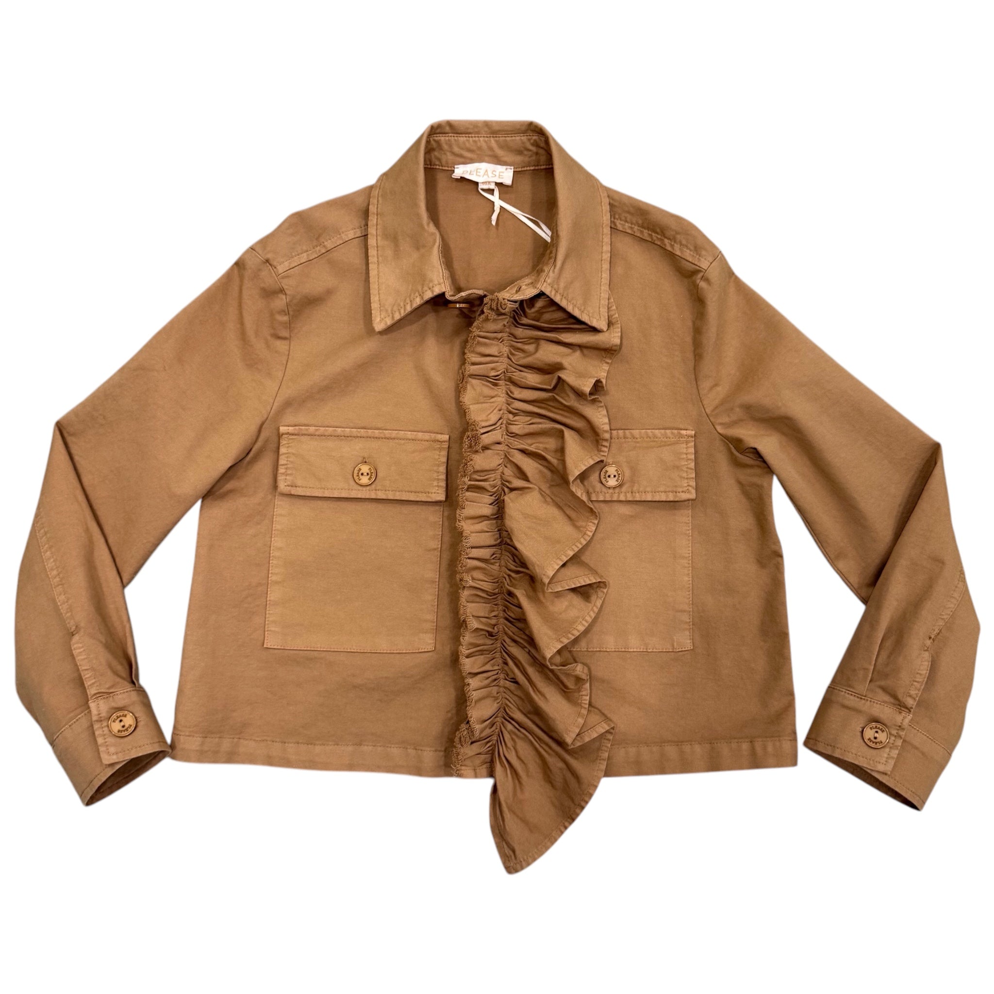  Giacca Rudge Marrone Please | Canvas di Cotone PLEASE l'aquiloneGiacca Rudge Marrone | Canvas di Cotoneabbigliamento bambina