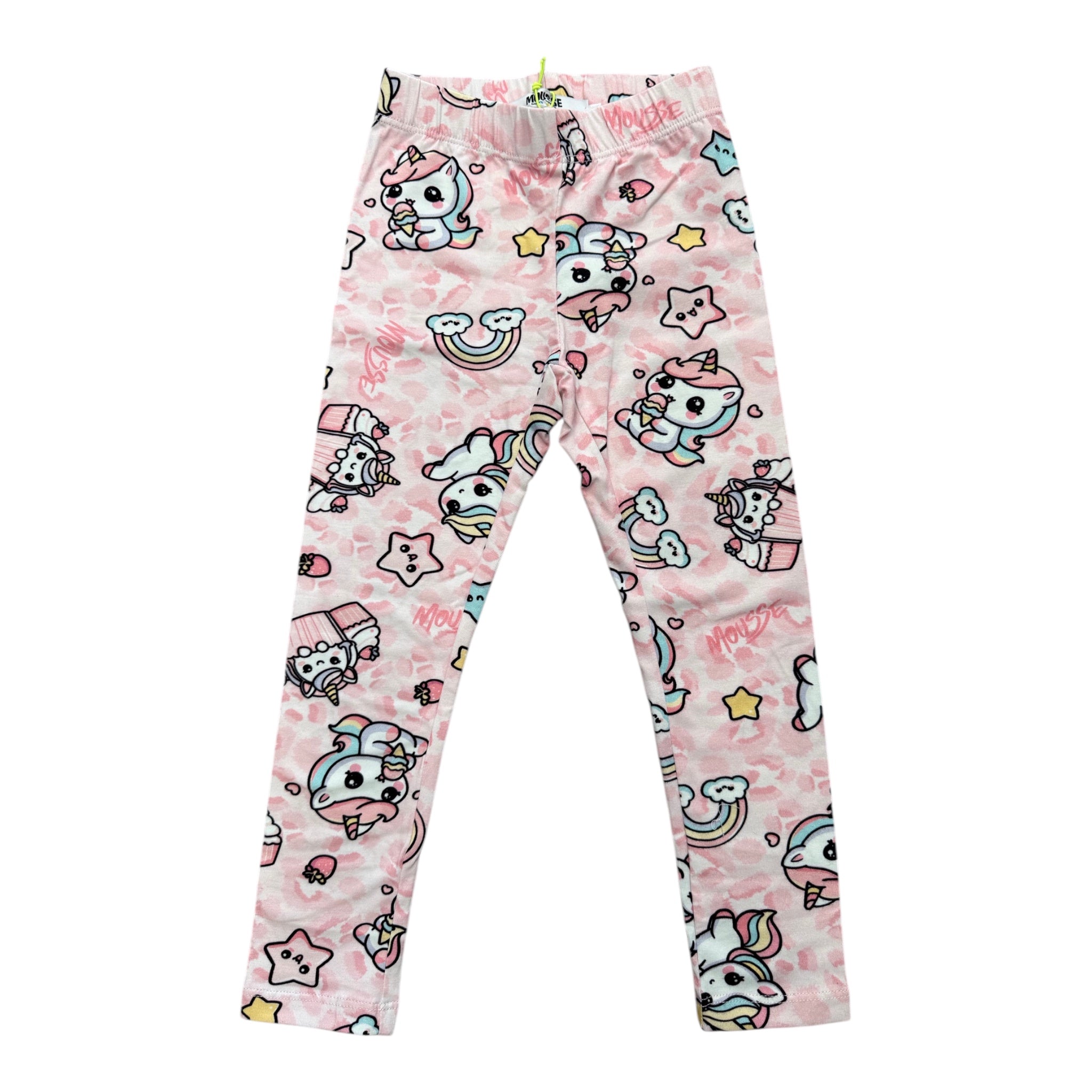 Leggings Fantasia Unicorno Rosa | Cotone Comodo Mousse MOUSSE l'aquiloneLeggins fantasia unicorni Mousseabbigliamento bambina