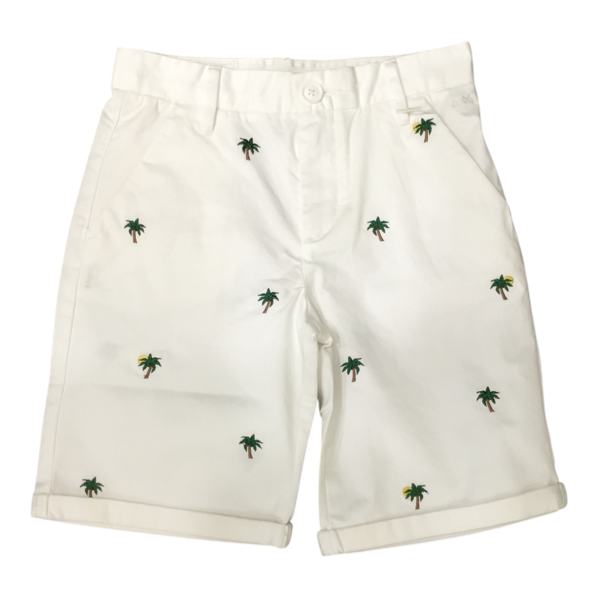  SUN 68 l'aquiloneSun 68 Bermuda Bianca | Cotone con Ricamo Palmeabbigliamento bambino